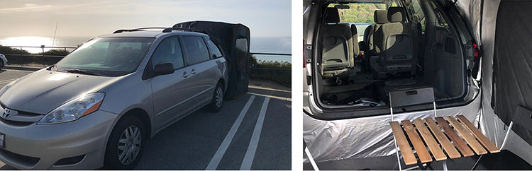 Portable Car Pop Up Cabin Tent - 2m x 1.8m x 2m Waterproof Camping Shelter for Outdoor Adventures, Road Trips & Beach Camping