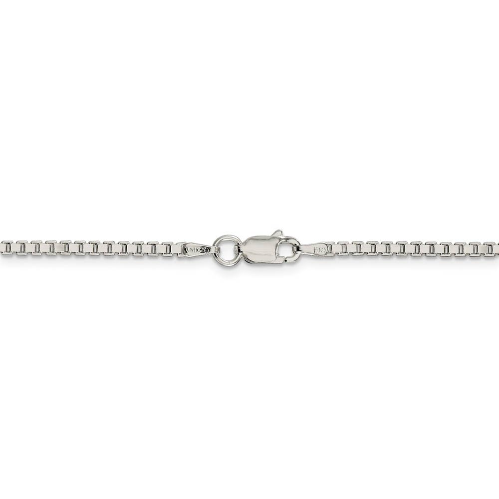 Sterling Silver Box Chain Necklace 1.9mm - Elegant Jewelry for Daily Wear