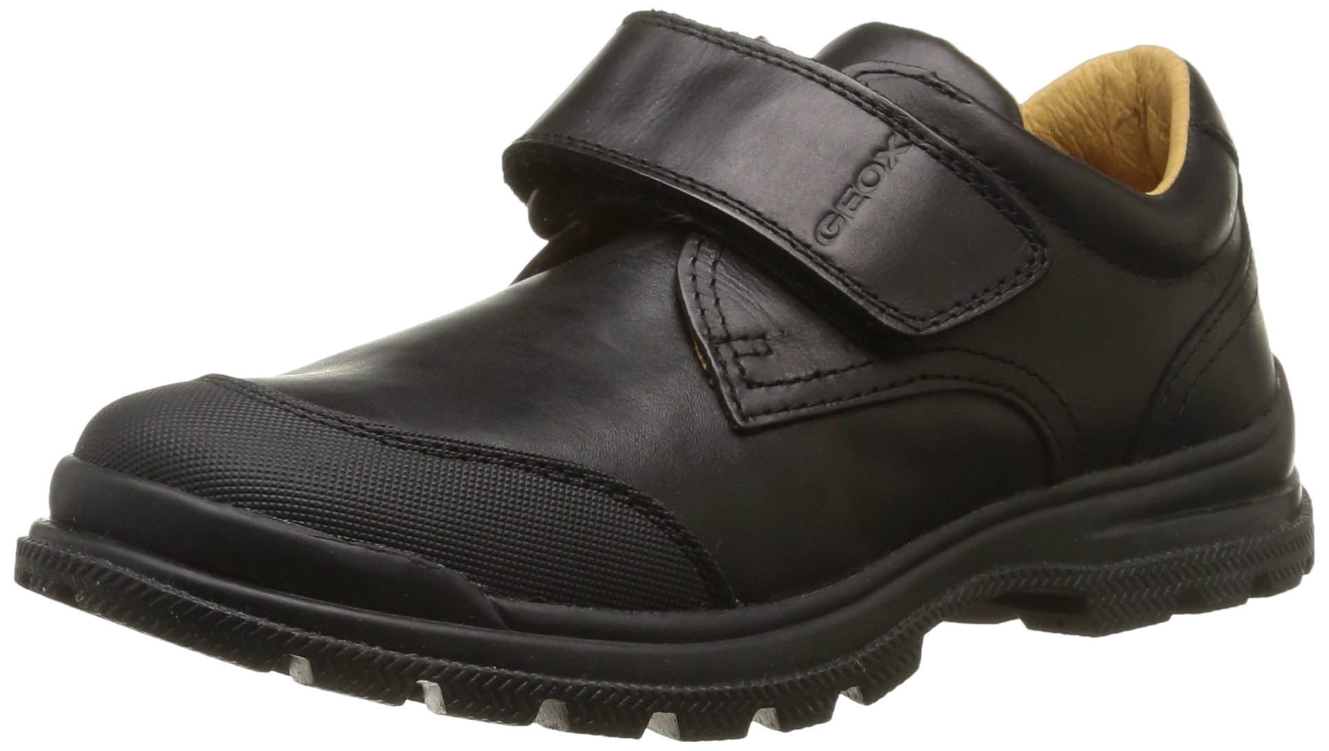 Geox J William D Boys Leather School Shoes with Hook and Loop Closure - Comfortable & Durable for Everyday School Wear, Playdates & Special Occasions