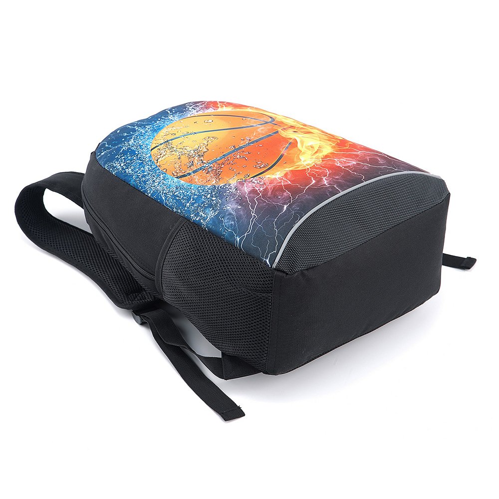 Football Backpack for Kids - Durable Combustion Pattern School Bookbag with Adjustable Straps | Perfect for Sports, School & Travel