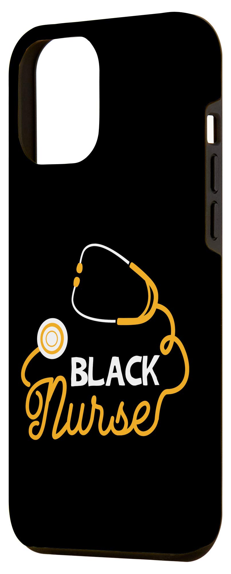 iPhone 12 Pro Max Case - Black Stethoscope Design for Nurses & Medical Professionals - Perfect Gift for Black History Month & Healthcare Workers