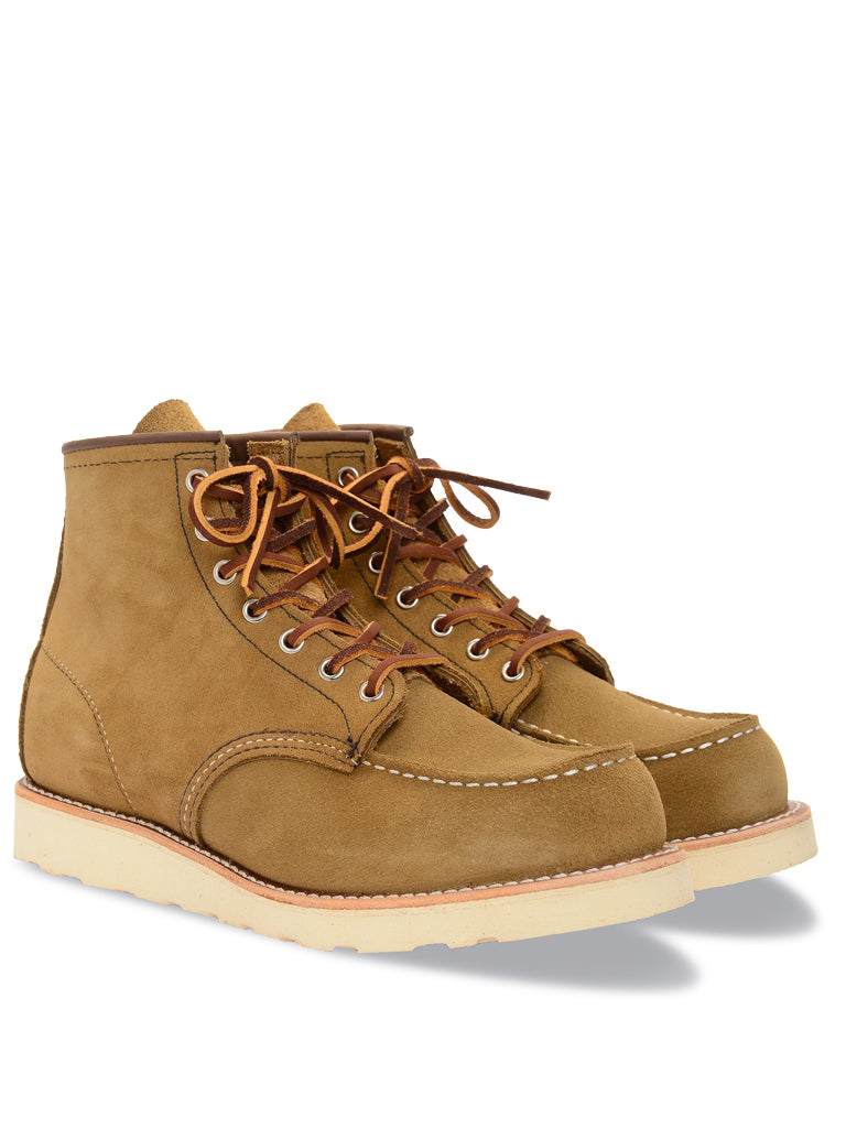 Red Wing 8881 Mohave Boots for Men - Olive Suede Work Boots with Comfortable Cushion Insole - Perfect for Construction, Hiking & Outdoor Activities