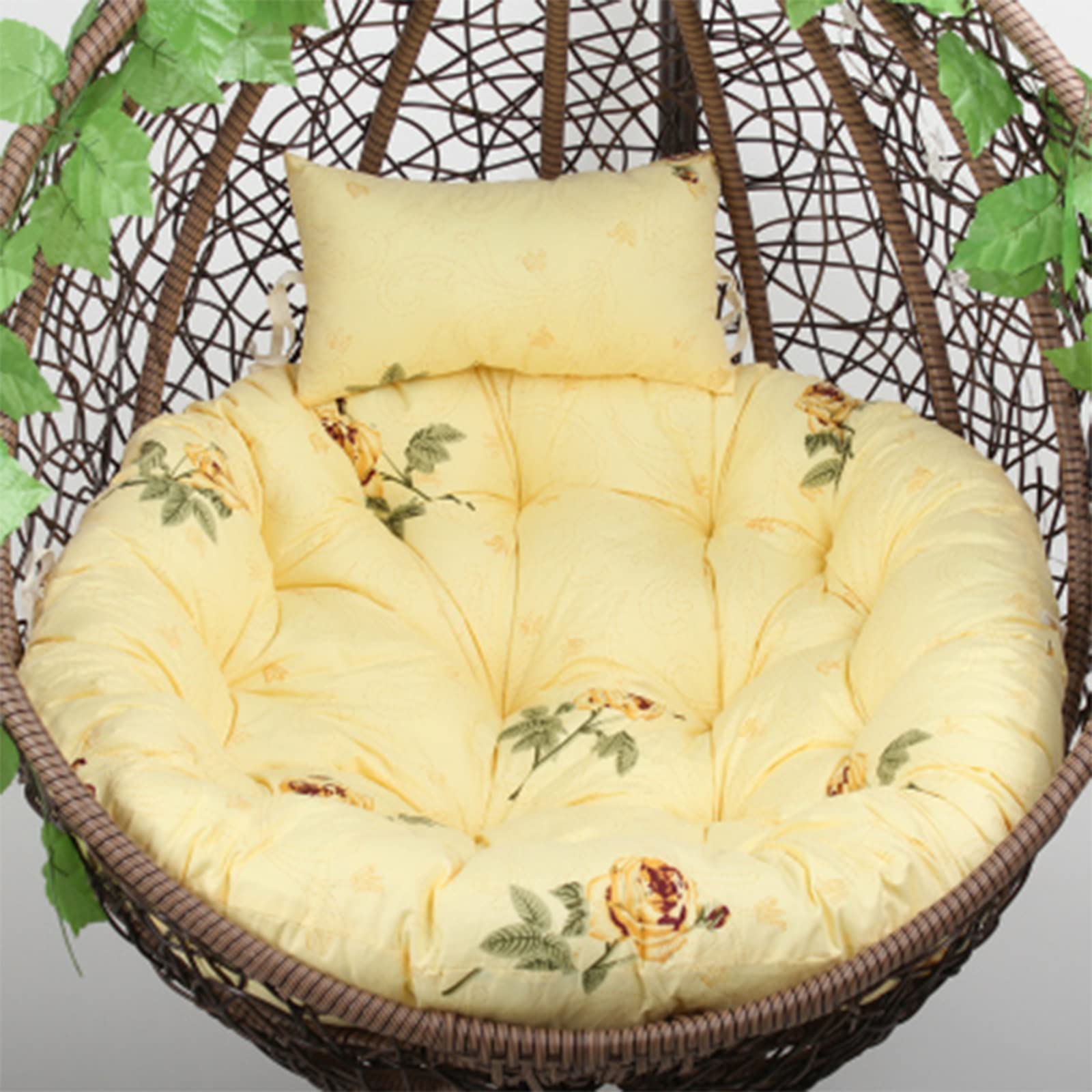 WRIGGY Egg Chair Cushion - Soft Thick Seat Pad for Hanging Swing Chairs (4-125cm) - Comfortable Outdoor Patio & Garden Swing Pillow - Perfect for Relaxation in Backyard, Balcony or Poolside