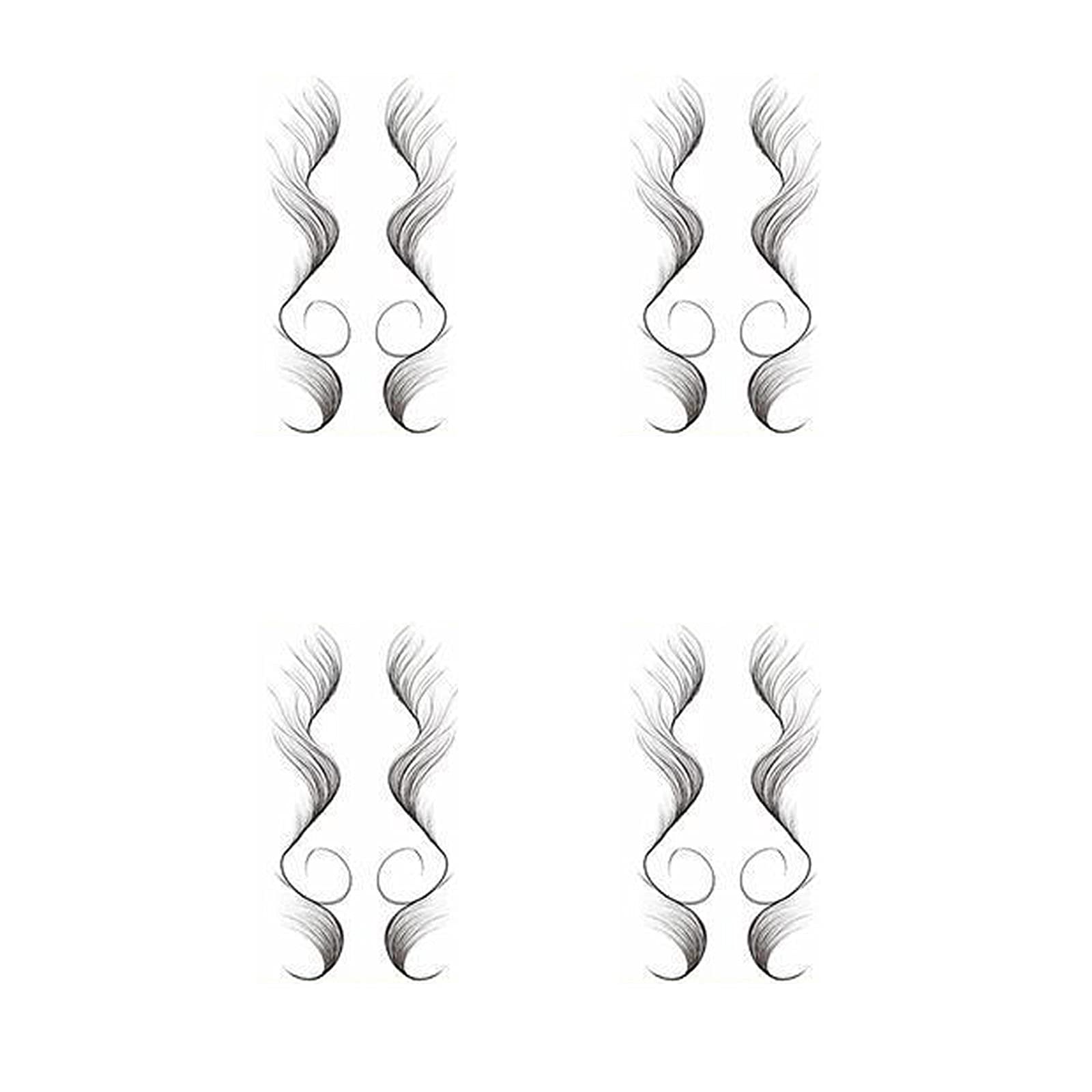 Baby Hair Edges Tattoo Sticker | Sleek Edges & Bangs Temporary Tattoo Template | Perfect for Ponytail Hairstyles | Great for Cosplay, Parties & Everyday Hair Styling