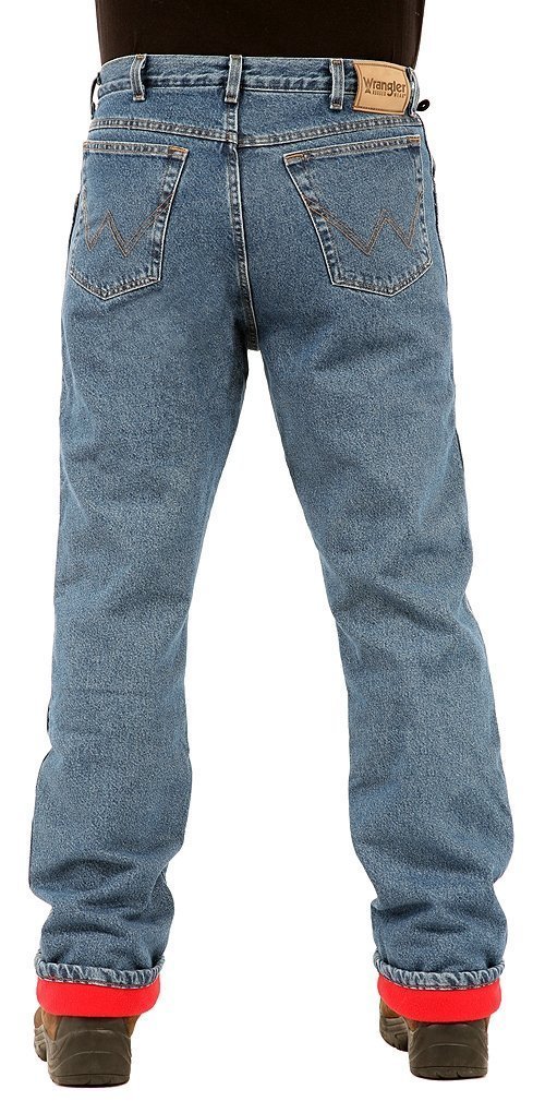 Wrangler Rugged Wear Men's Thermal Lined Woodland Camo Jeans for Cold Weather Hunting & Outdoor Work