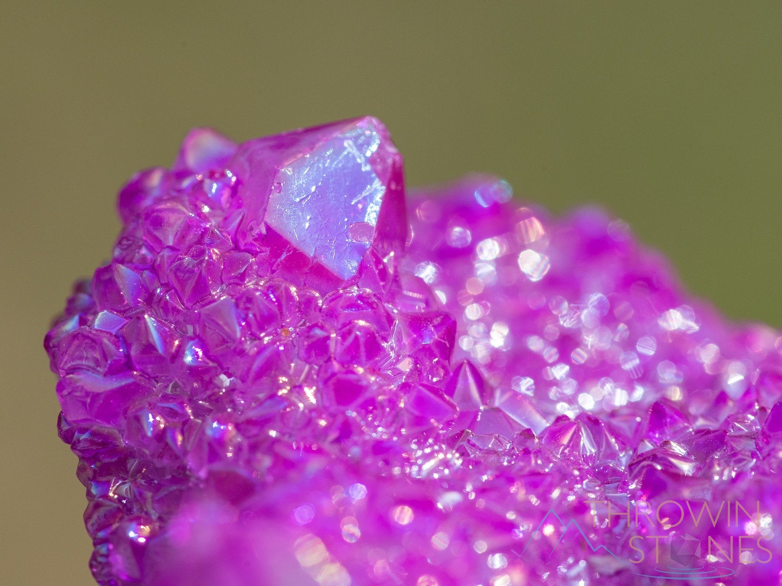 Natural Aura Quartz Crystal Cluster - Ruby Pink Rainbow Quartz for Healing, Meditation & Spiritual Growth | Metaphysical Decor, Home & Office Decoration (R0593)