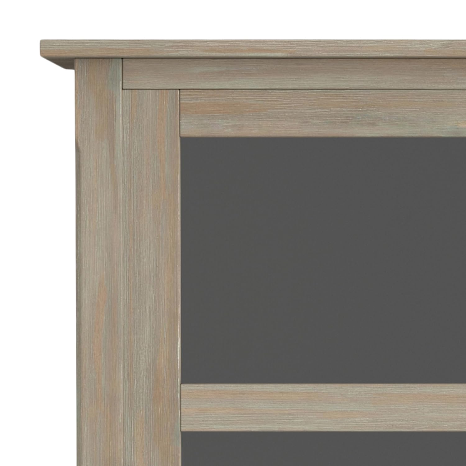 SIMPLIHOME Avalon 12-Bottle Solid Wood Wine Rack Cabinet - 23 Inch Wide Contemporary Storage for Wine Bottles in Distressed Grey Finish | Perfect for Living Room, Dining Room, Kitchen & Home Bar Decor