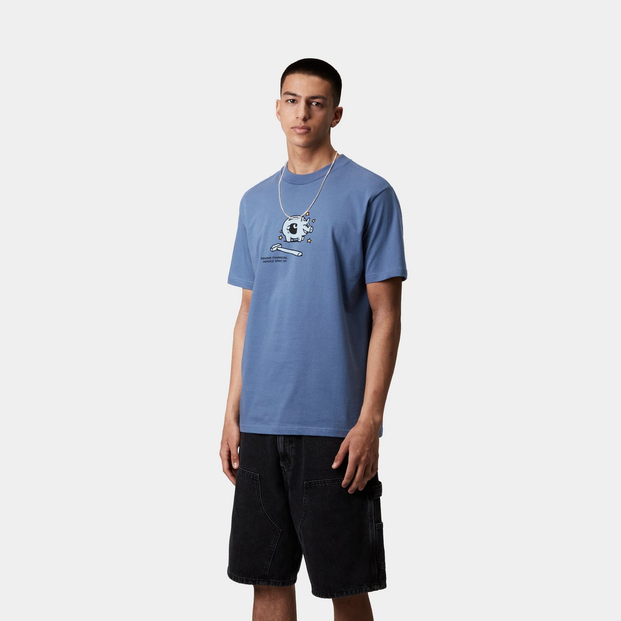 Piggybank Graphic T-Shirt | Blue Iris Color | Casual Wear & Fun Outfits for Everyday Style