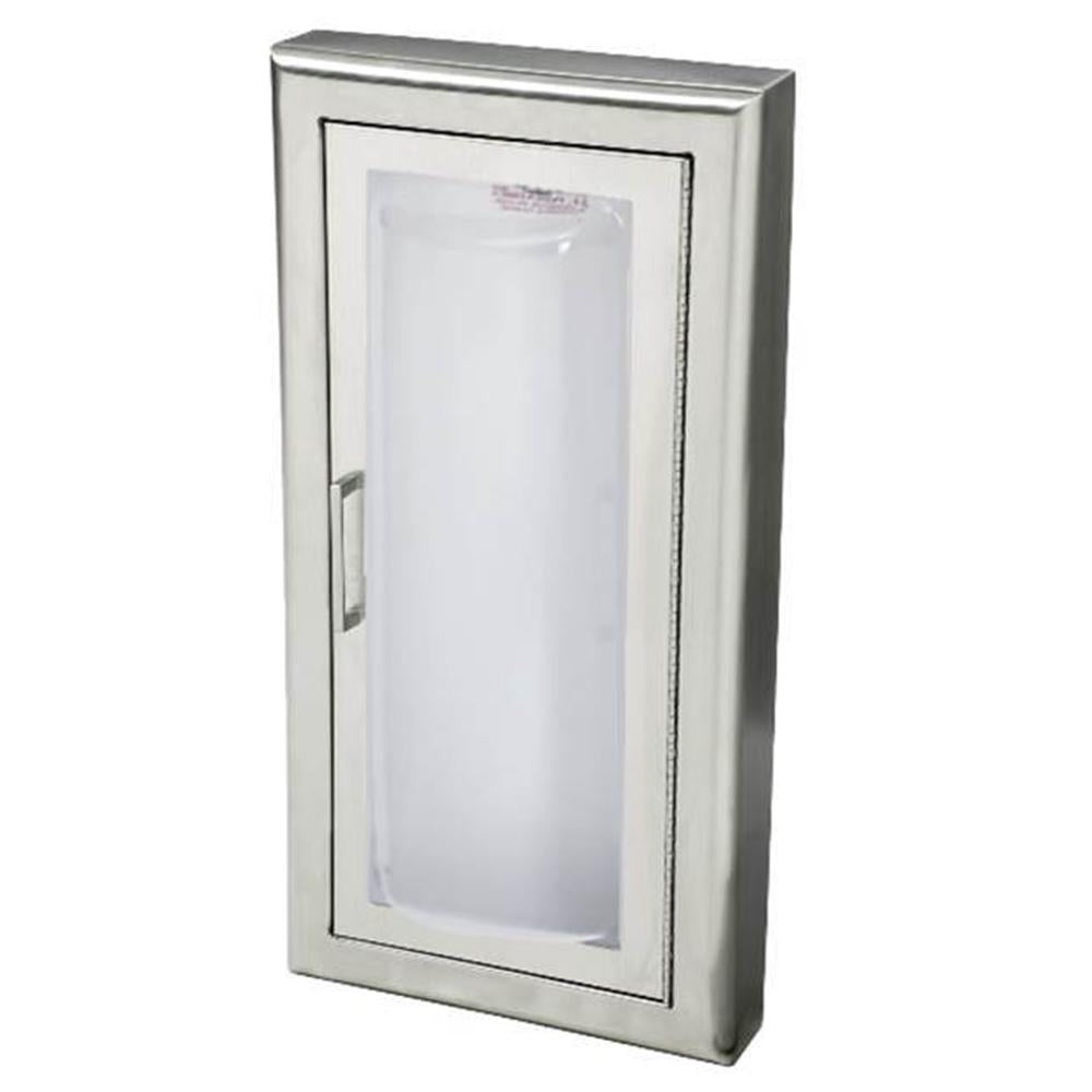 JL Industries 1537F25 Clear VU Fire Extinguisher Cabinet - Transparent Acrylic Full Glazing with Pull Handle - Ideal for Commercial Buildings, Offices, and Public Safety Areas