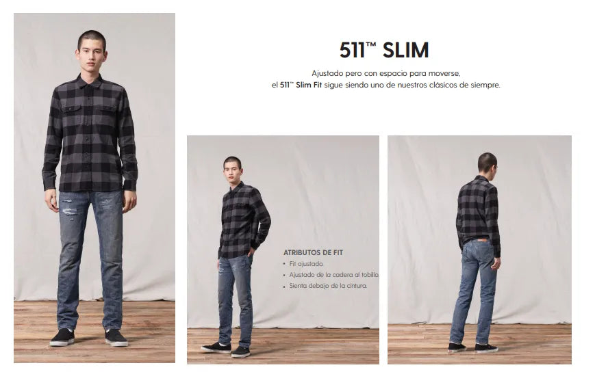 Levi's 511 Slim Fit Jeans for Men - Stretch Denim Pants in Shaded Woods Wash | Comfortable & Stylish for Casual Wear, Work & Night Out