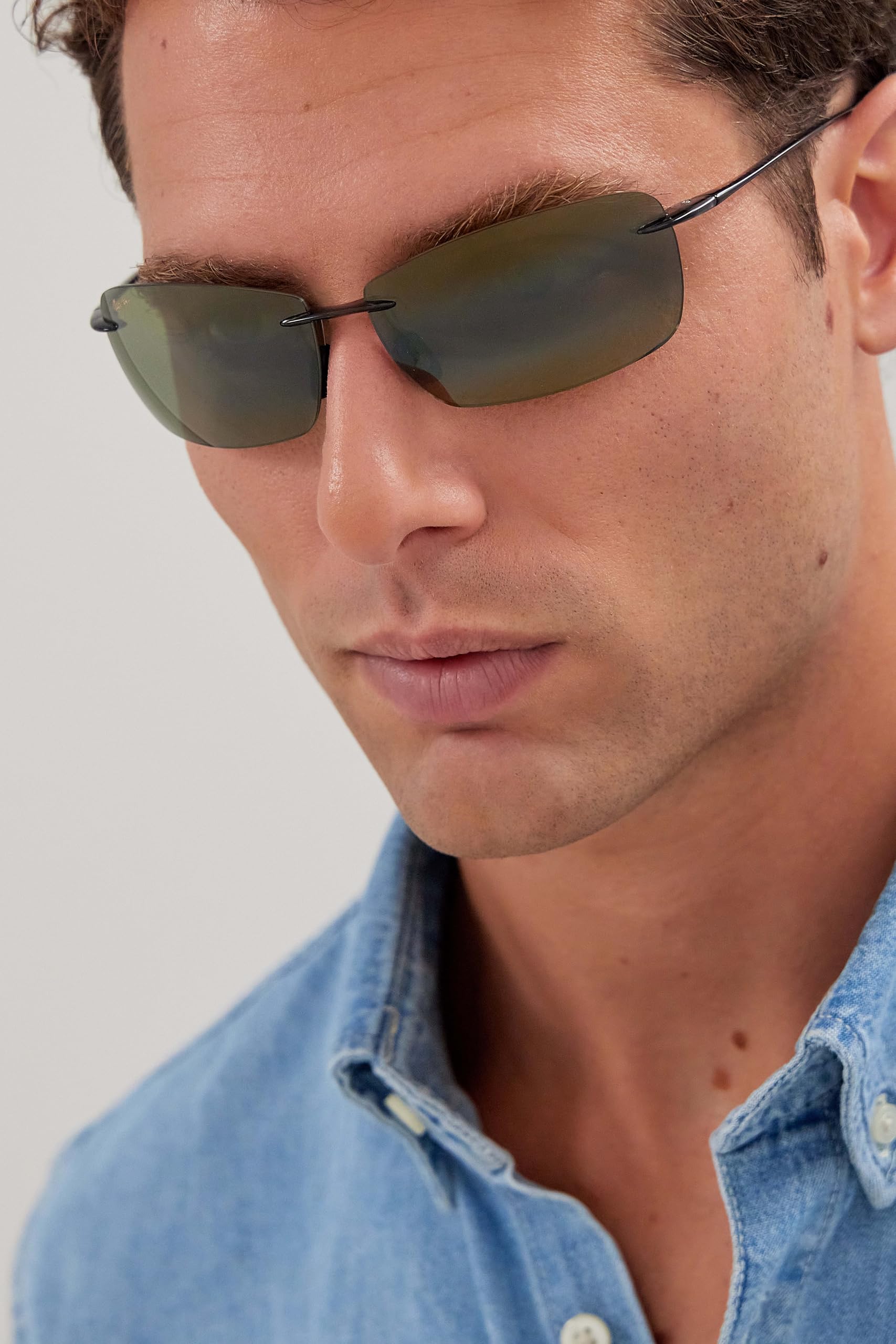 Maui Jim Lighthouse Rectangular Polarized Sunglasses for Men & Women - UV Protection, Lightweight Frame - Perfect for Driving, Beach & Outdoor Activities