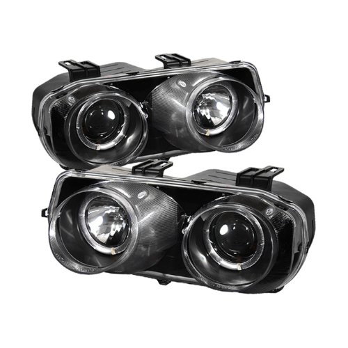 Xtune LED Halo Headlights for 1994-1997 Acura Integra - Black/Clear Lens - High Performance Lighting Upgrade for Night Driving & Custom Car Styling