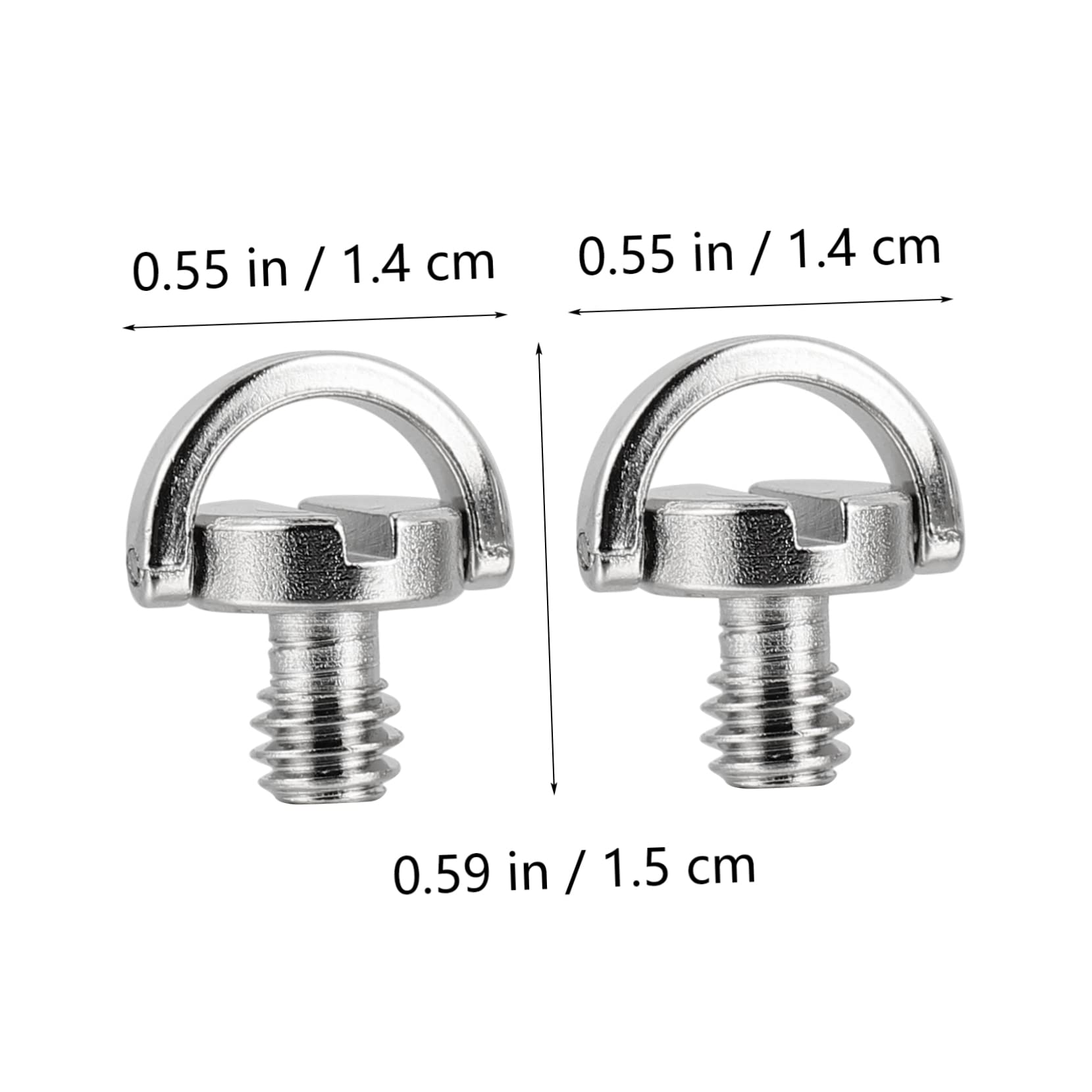 HOMSFOU 4 Pack Stainless Steel Camera Tripod Screw Mount - Heavy Duty PTZ Clamp with D-Ring for DSLR, Mirrorless, Video Cameras - Perfect for Vlogging, Live Streaming & Photography Accessories