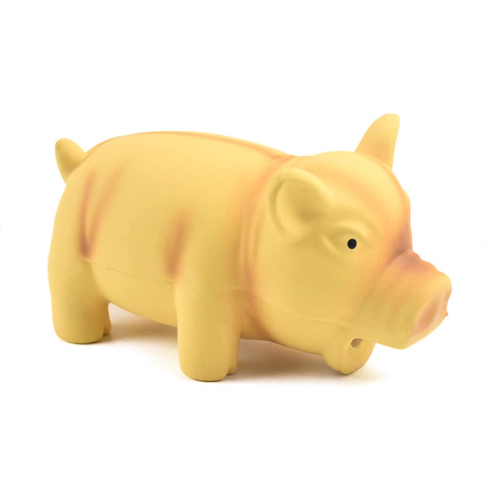 Colorful Latex Pig-Shaped Pet Toys with Built-in Whistle - Cute Grunting Chew Toy for Dogs, Bite-Resistant & Teeth Cleaning - Fun Squeaky Skin-Colored Puppy Toy for Playtime & Training