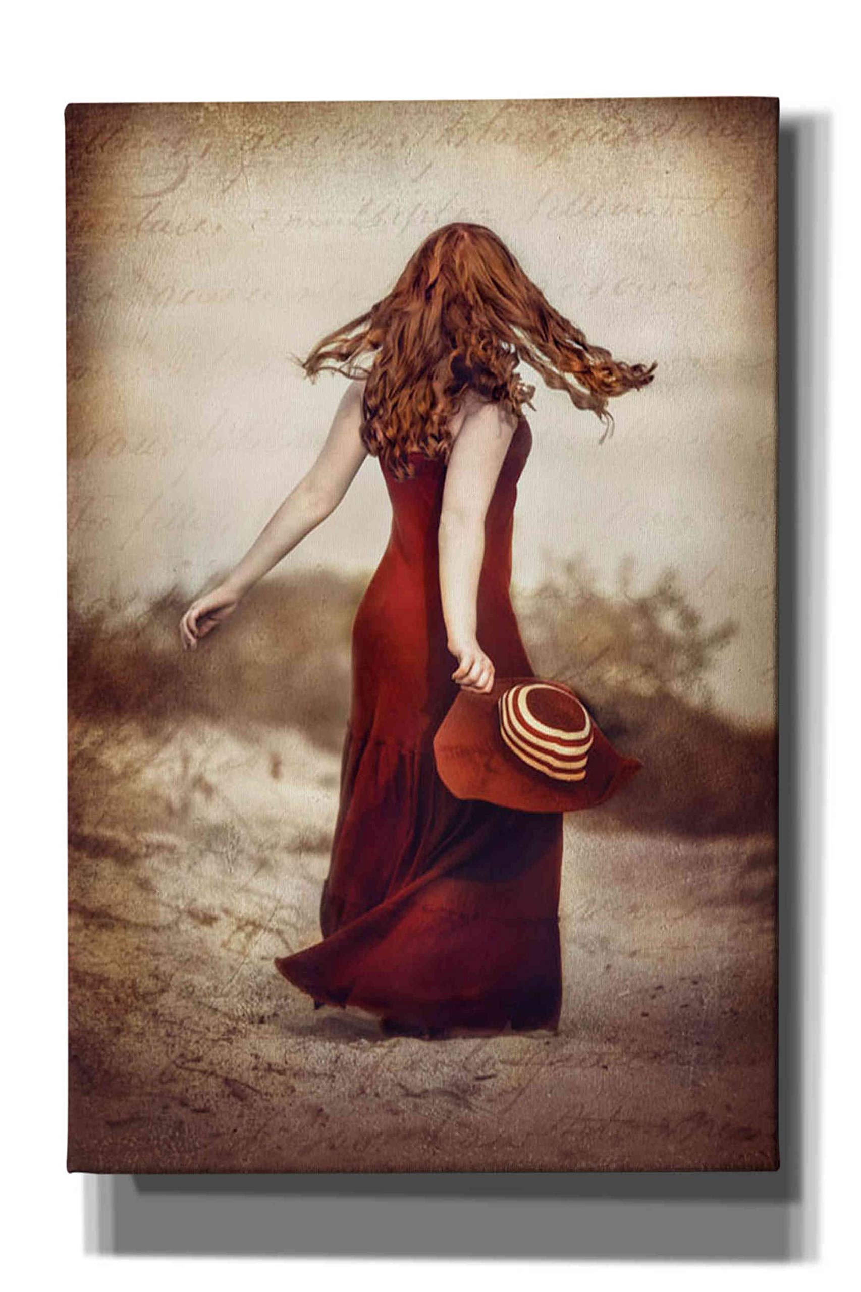The Dance by Alissa Rosenberg - Vibrant Red Giclee Canvas Wall Art 12x18 Inches - Perfect for Living Room, Bedroom & Office Decor