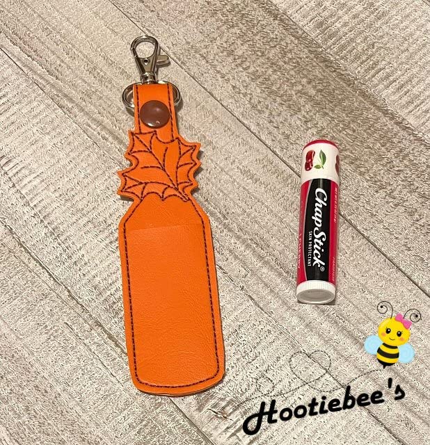 Leaf Hand Sanitizer Holder - Portable Sanitizer & Lip Balm Holder with Clip - Perfect for Purse, Backpack, Keychain, and Gym Essentials