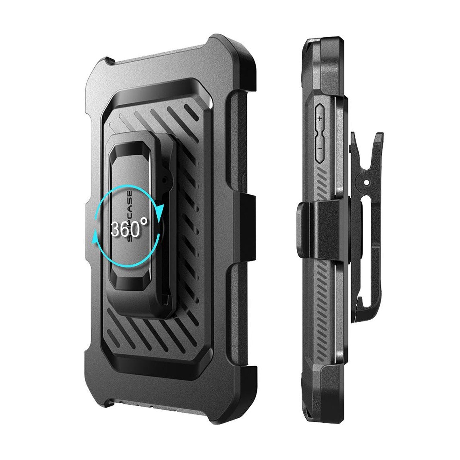 Samsung Galaxy S6 Unicorn Beetle Pro Heavy Duty Full Body Rugged Case with Built-in Screen Protector & Holster - Black | Shockproof Protective Cover for Outdoor, Work & Active Lifestyle