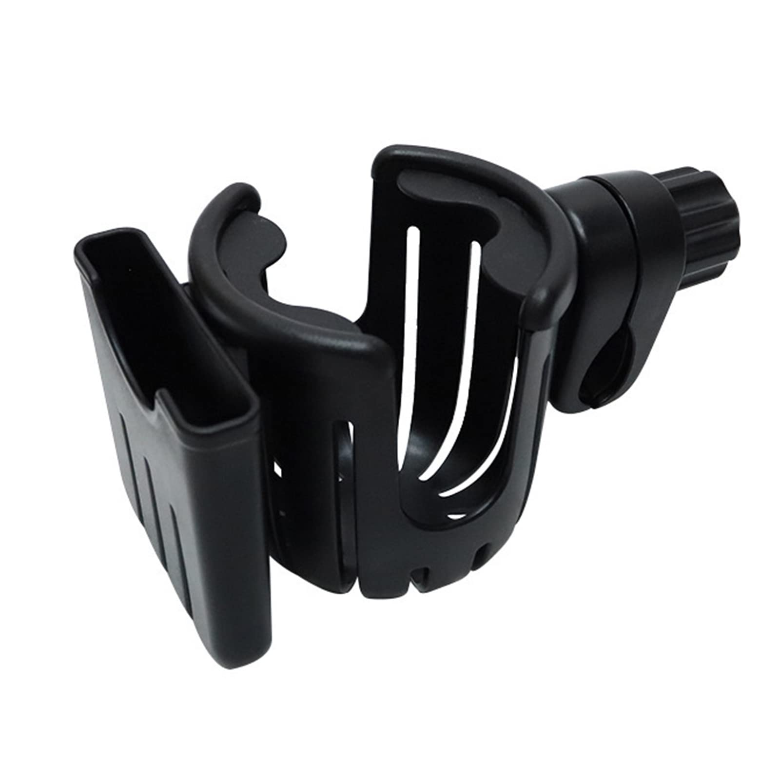 Yinuoday Universal Cup Holder with Phone Pocket - Multi-Purpose Drink Holder for Strollers, Wheelchairs, Walkers, Bikes & Shopping Carts - Perfect for Parents, Seniors & Outdoor Activities