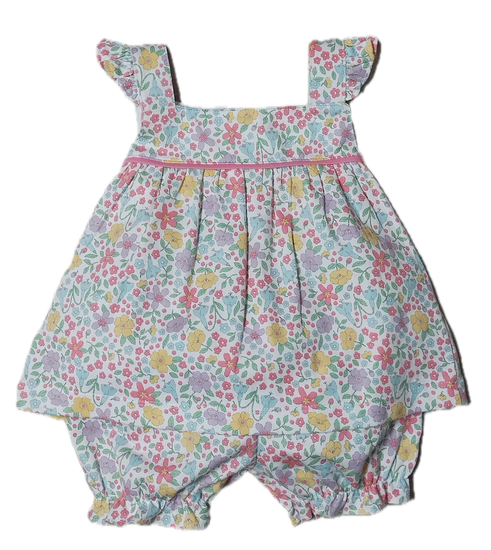 Spring Meadows 2-Piece Bloomer Set for Baby Girls | Soft Cotton Romper & Shorts Outfit | Perfect for Playtime, Photo Shoots & Summer Days