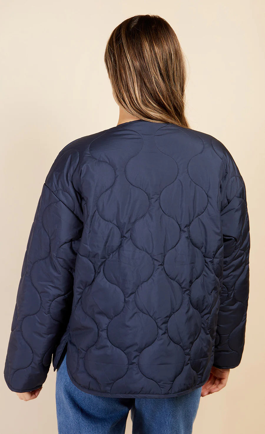 BREDA Quilted Jacket for Women - Navy Blue Lightweight Puffer Coat - Perfect for Fall, Winter & Outdoor Activities