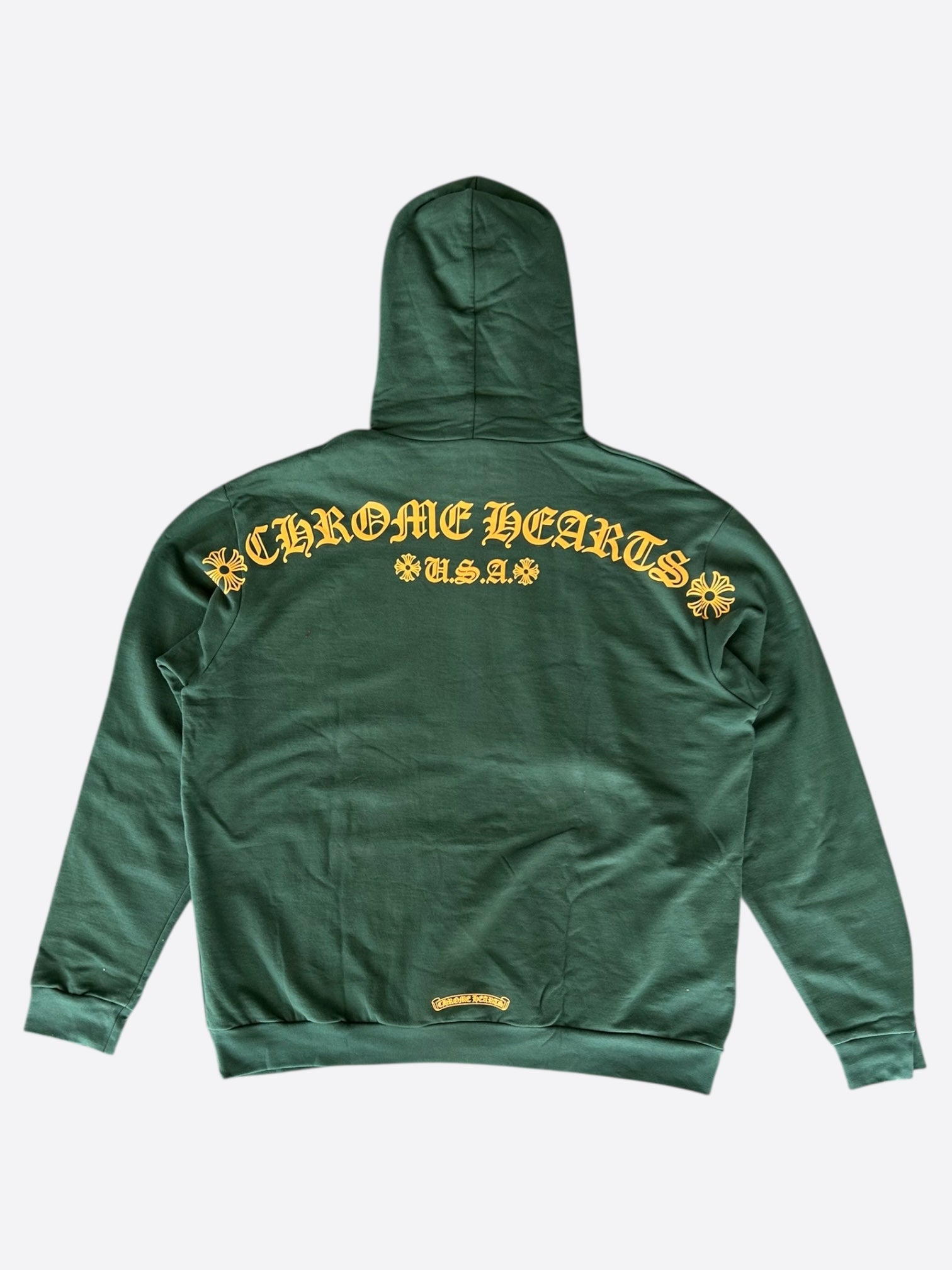 Chrome Hearts Green & Yellow T-Bar Logo Hoodie for Men & Women | Streetwear Fashion | Perfect for Casual Wear & Urban Outfits