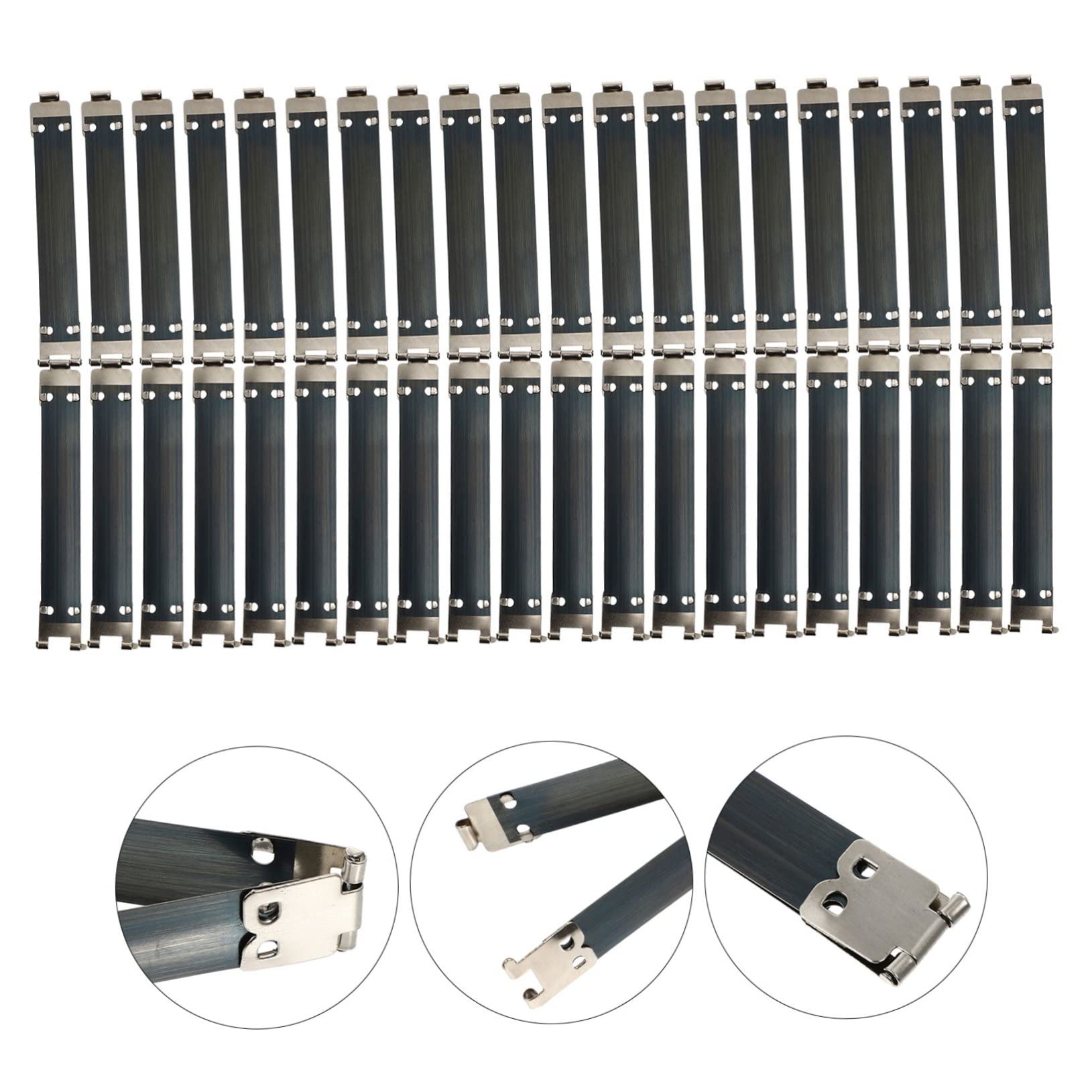 EXCEART 20pcs Gold & Silver Metal Purse Frames - Shrapnel Bar Clutch Bag Hardware, Flex Frames Replacement Hinge Pin for DIY Wallets & Handbags (Perfect for Crafting, Repairing & Upgrading Purses)