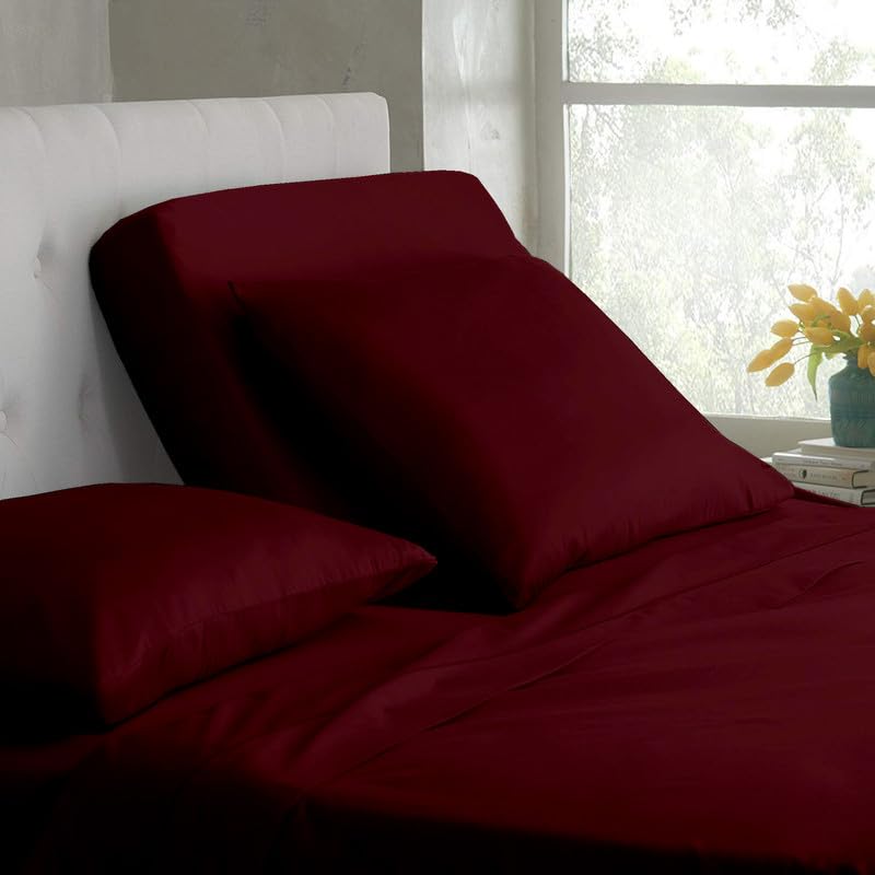 Premium 100% Cotton Split King Sheet Set for Adjustable Beds - 16
