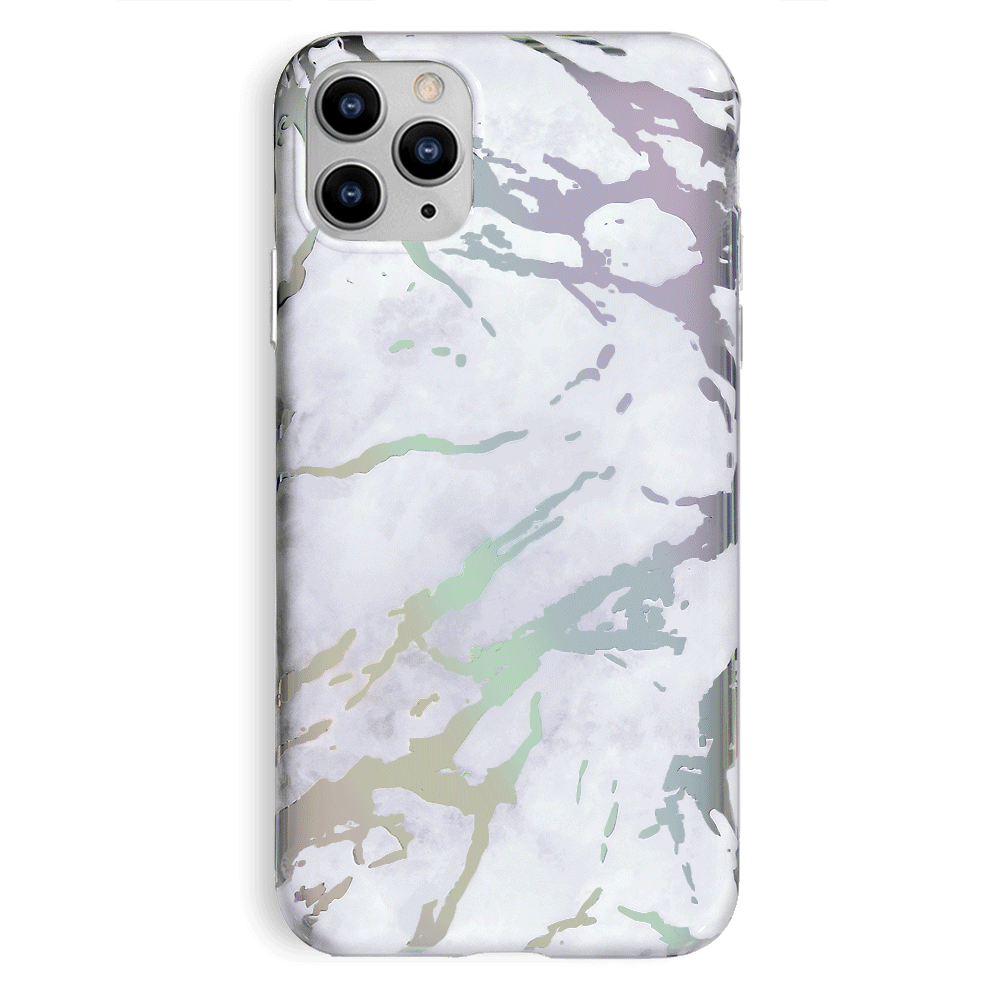 Holo White Marble iPhone Case - Premium Protective Cover for iPhone [Model] | Shatterproof & Scratch-Resistant | Perfect for Everyday Use, Travel & Gifting