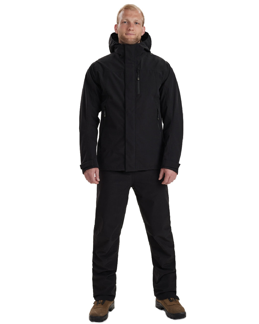 Deerhunter Sarek Waterproof Shell Jacket with Hood - Lightweight Outdoor Hiking & Hunting Windbreaker for Men