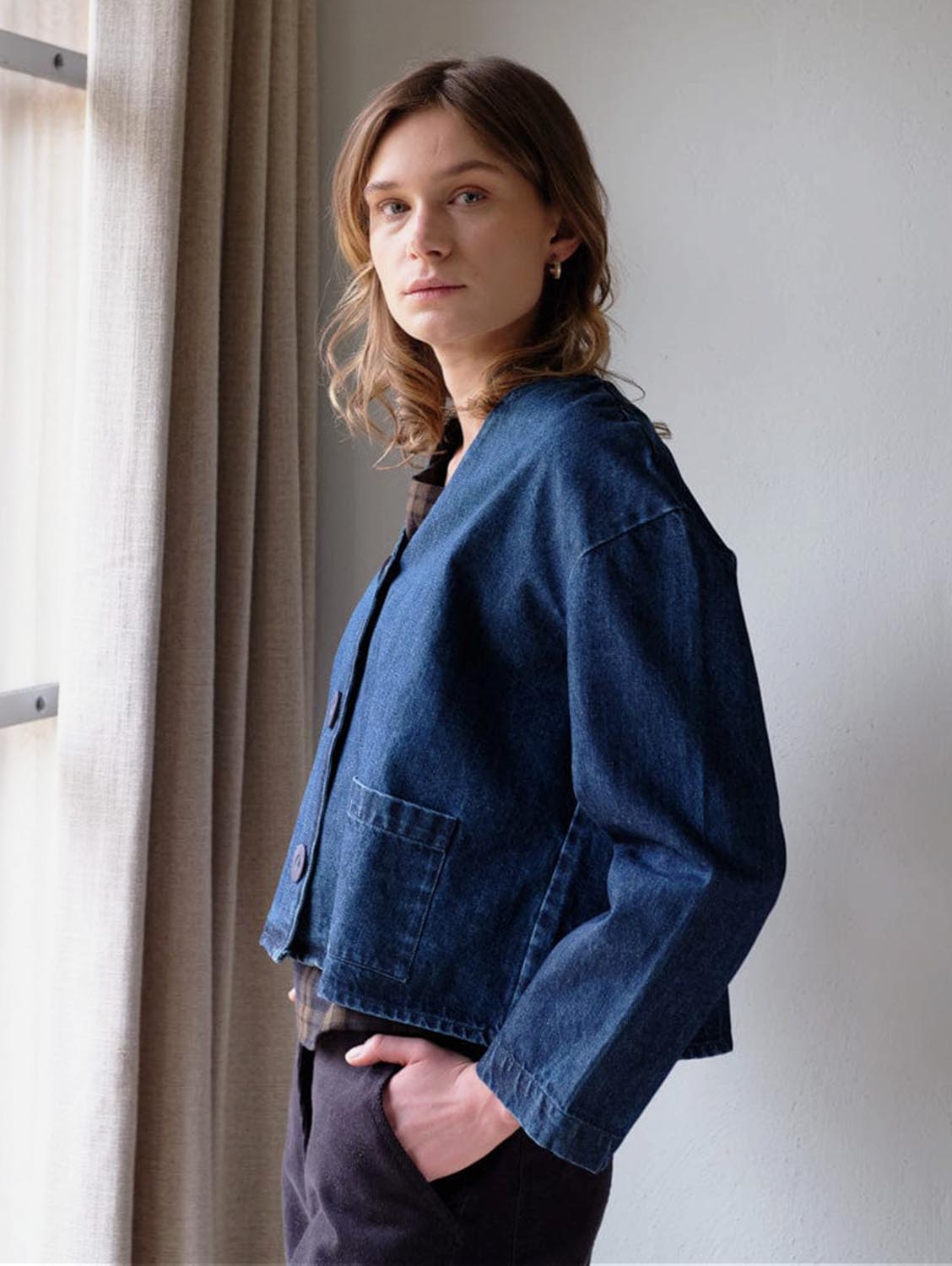 Irma Women's Relaxed Fit Cotton Blouse - Soft Denim Shirt for Casual Wear | Office, Weekend Outfits & Spring Summer Fashion