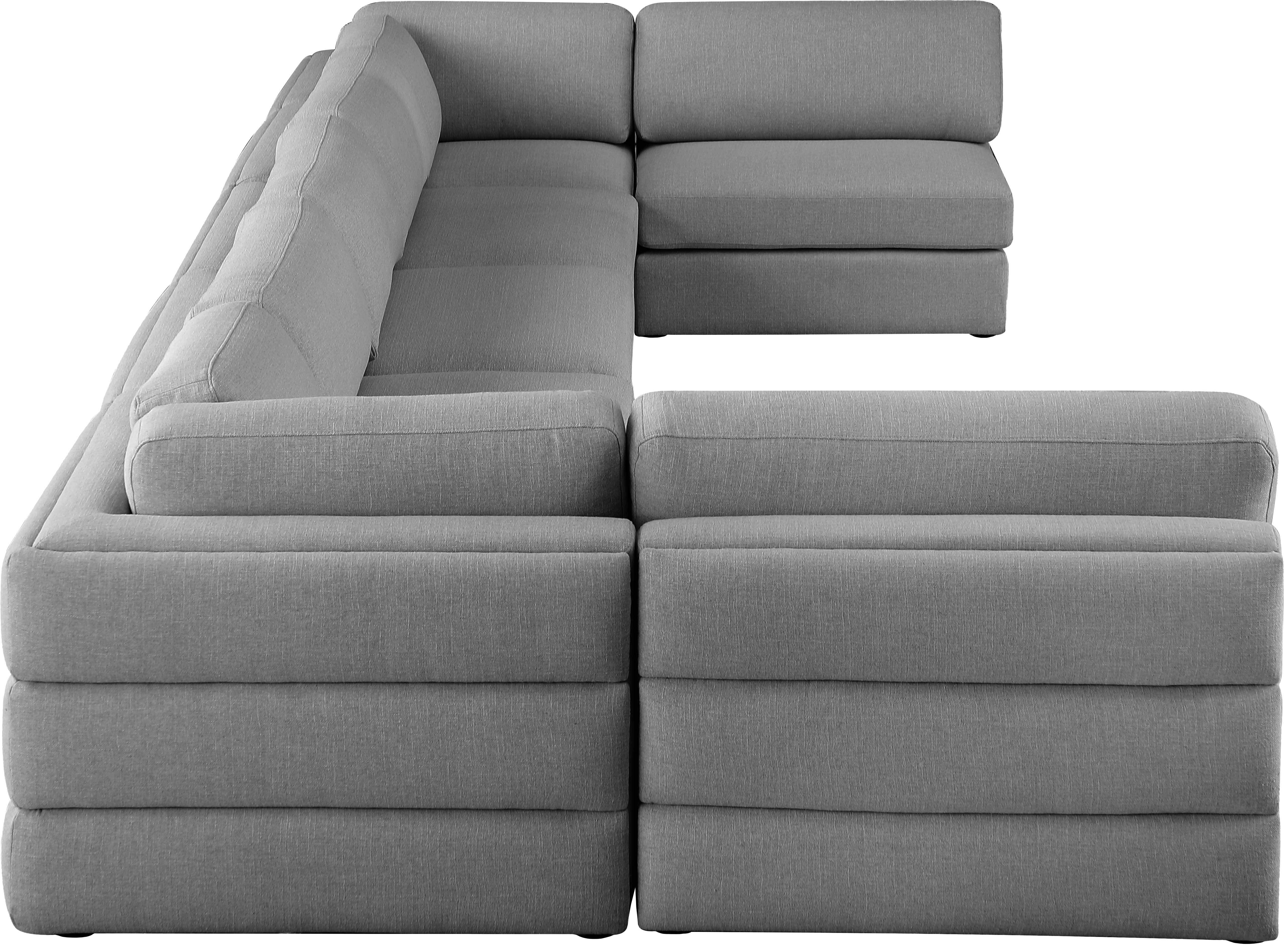 Beckham Durable Linen Textured Fabric Modular Sectional Sofa - Modern Living Room Furniture for Small Spaces & Apartments - Perfect for Family Gatherings, Movie Nights & Relaxation