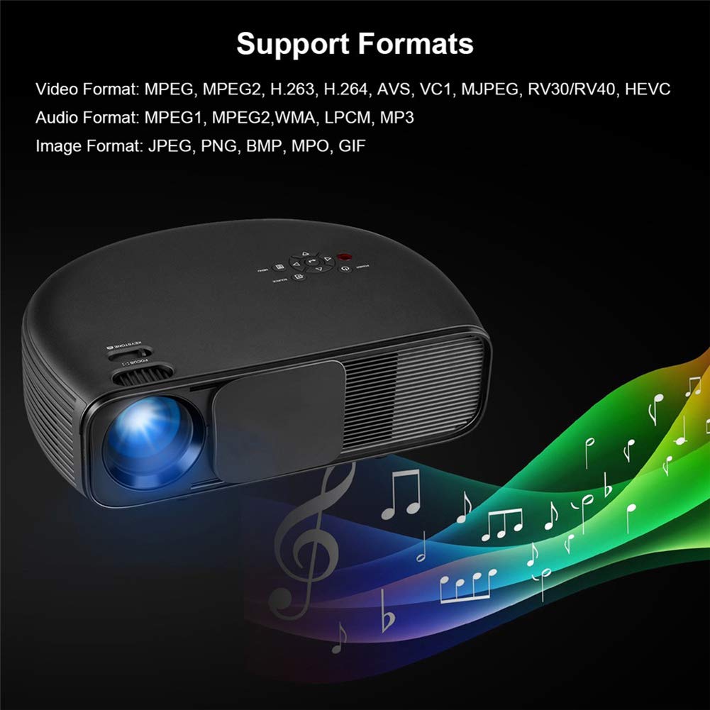 XIKDJ HD Home Cinema Projector - 3300 Lumens LED Projector Supports 1080P HDMI USB VGA for TV Laptop Smartphone - Perfect for Movie Nights, Gaming Parties & Home Theater Entertainment
