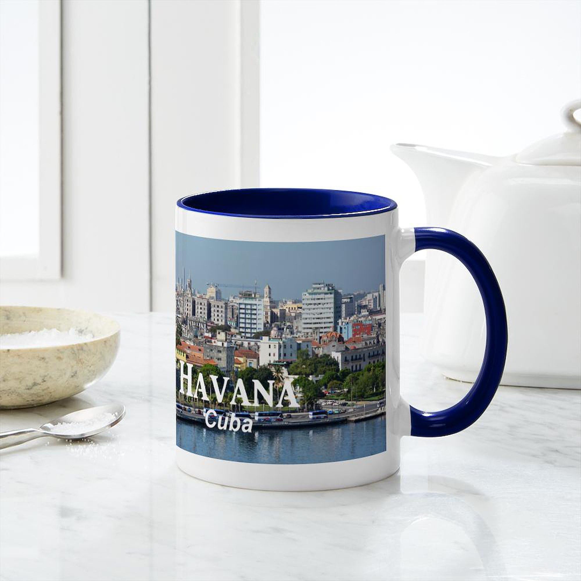 Havana Cuba Themed 11 oz (325 ml) Ceramic Coffee Mug - Perfect for Home, Office & Travel - Unique Gift for Coffee Lovers