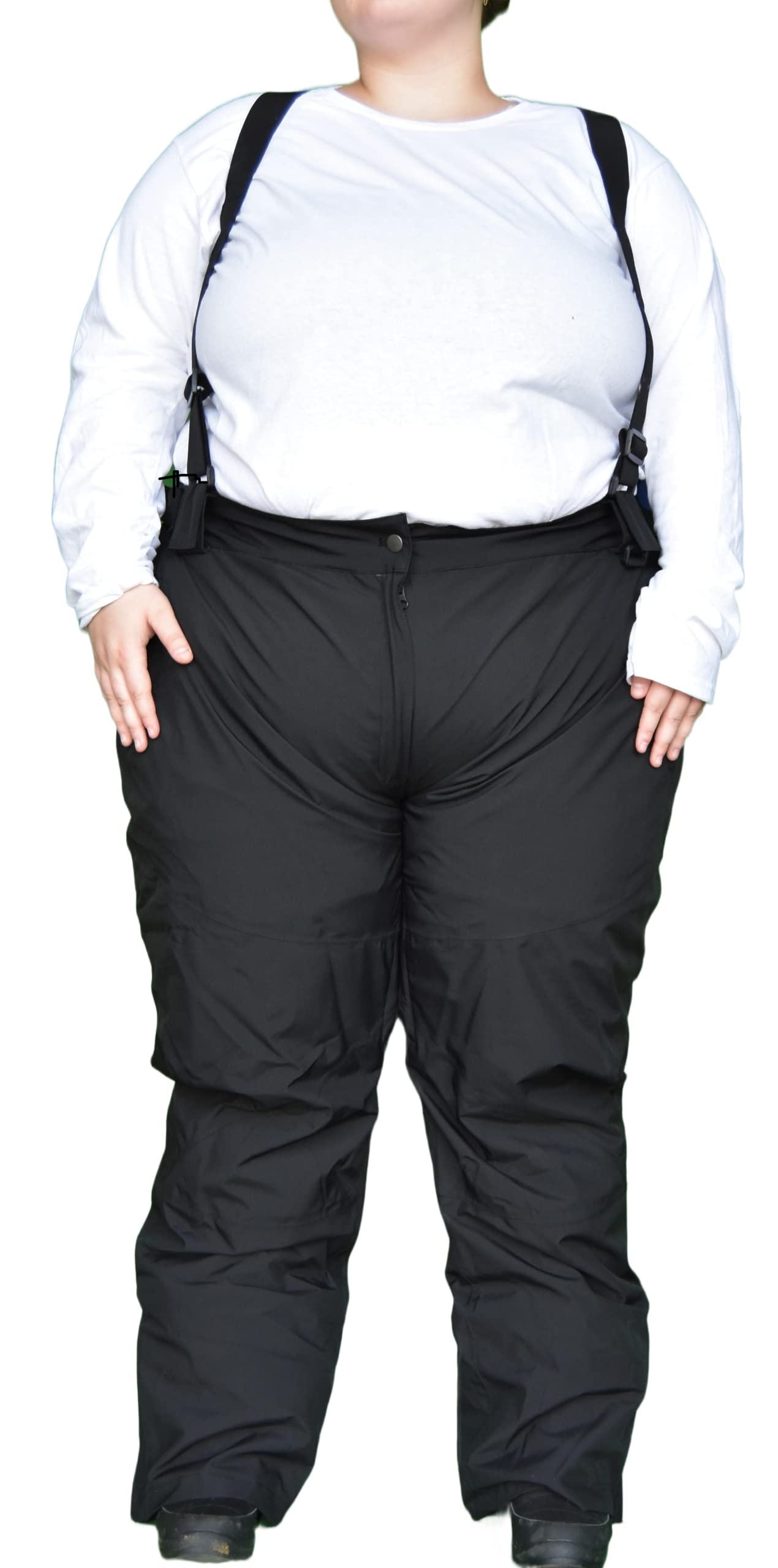 Women's Plus Size 1X-6X Convertible Snow Pants & Ski Bibs - Waterproof Winter Snowboard Pants for Skiing, Snowboarding & Outdoor Activities