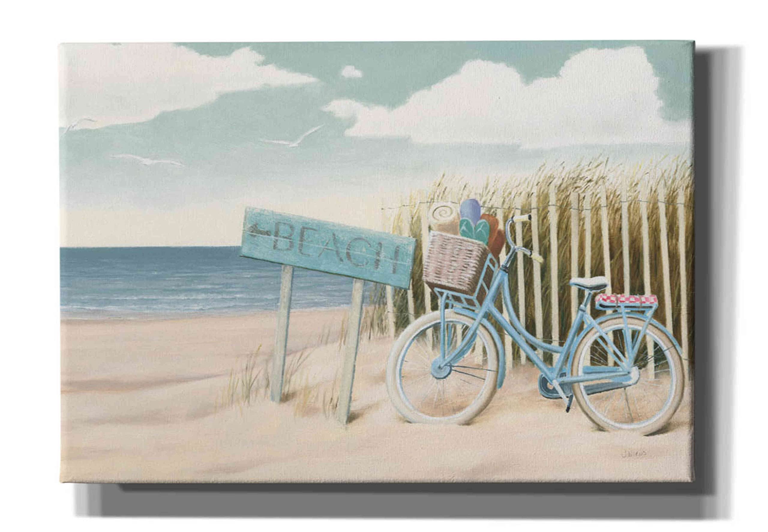Epic Graffiti 'Beach Cruiser II' by James Wiens - Premium 26x18 Inch Canvas Wall Art for Living Room, Bedroom & Office Decor