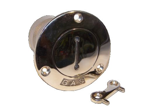 **Stainless Steel Boat Gas Tank Deck Fill Port with Key - 1.5