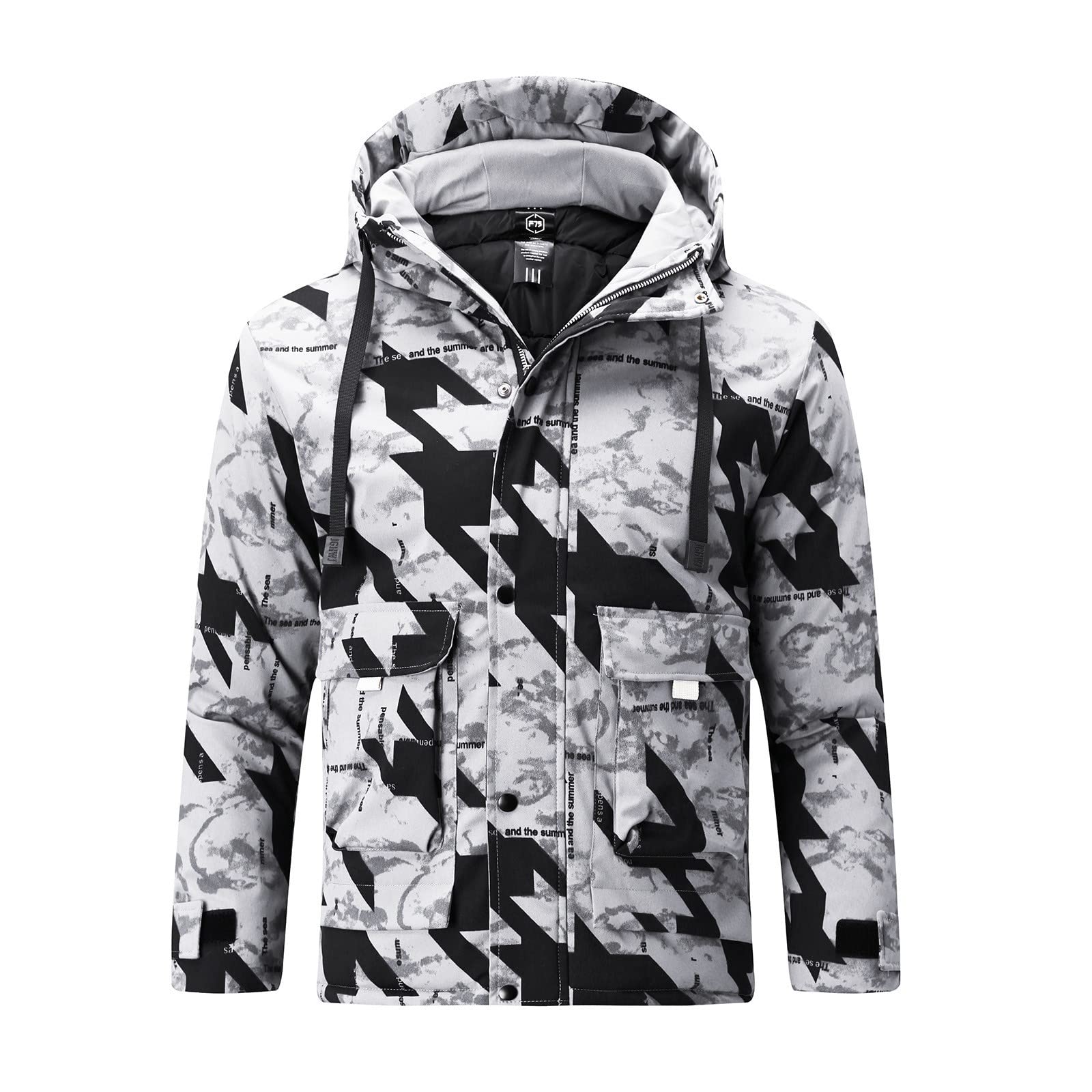 Men's Camouflage Cotton Padded Jacket - Lightweight Winter Coat for Outdoor Activities, Hunting & Casual Wear | Large Size Warm Jacket for Cold Weather
