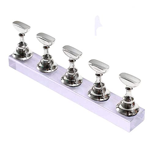 ZULAT Acrylic Nail Display Stand - Magnetic Nail Tip Holder for Manicure Practice, DIY Nail Art & False Nail Application (Glamorous Gold) | Perfect for Salon Professionals & Home Nail Artists