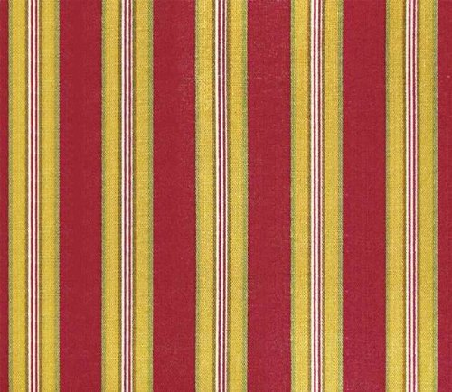 39X76 Twin Bed Skirt with Dust Ruffle - Red & Gold Stripes Design for Elegant Bedroom Decor | Perfect for Guest Rooms, Dorms & Home Styling