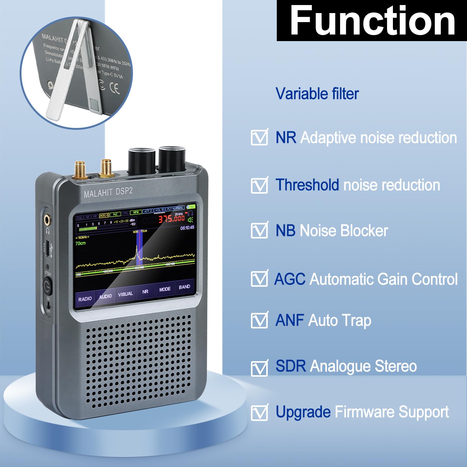 Malahit DSP2 SDR Radio Receiver V2.4 - 3.5