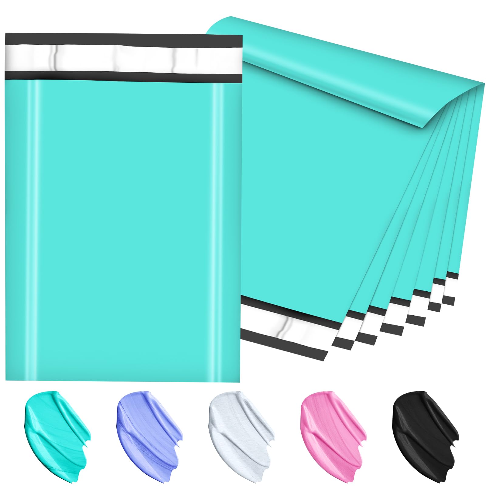 200 Pcs 10x13 Inch Teal Poly Mailers - Self Seal Adhesive, Waterproof & Tear-Proof Shipping Envelopes for Ecommerce, Clothing, Books & Non-Fragile Items - Perfect for Online Stores, Small Businesses & Home Shipping
