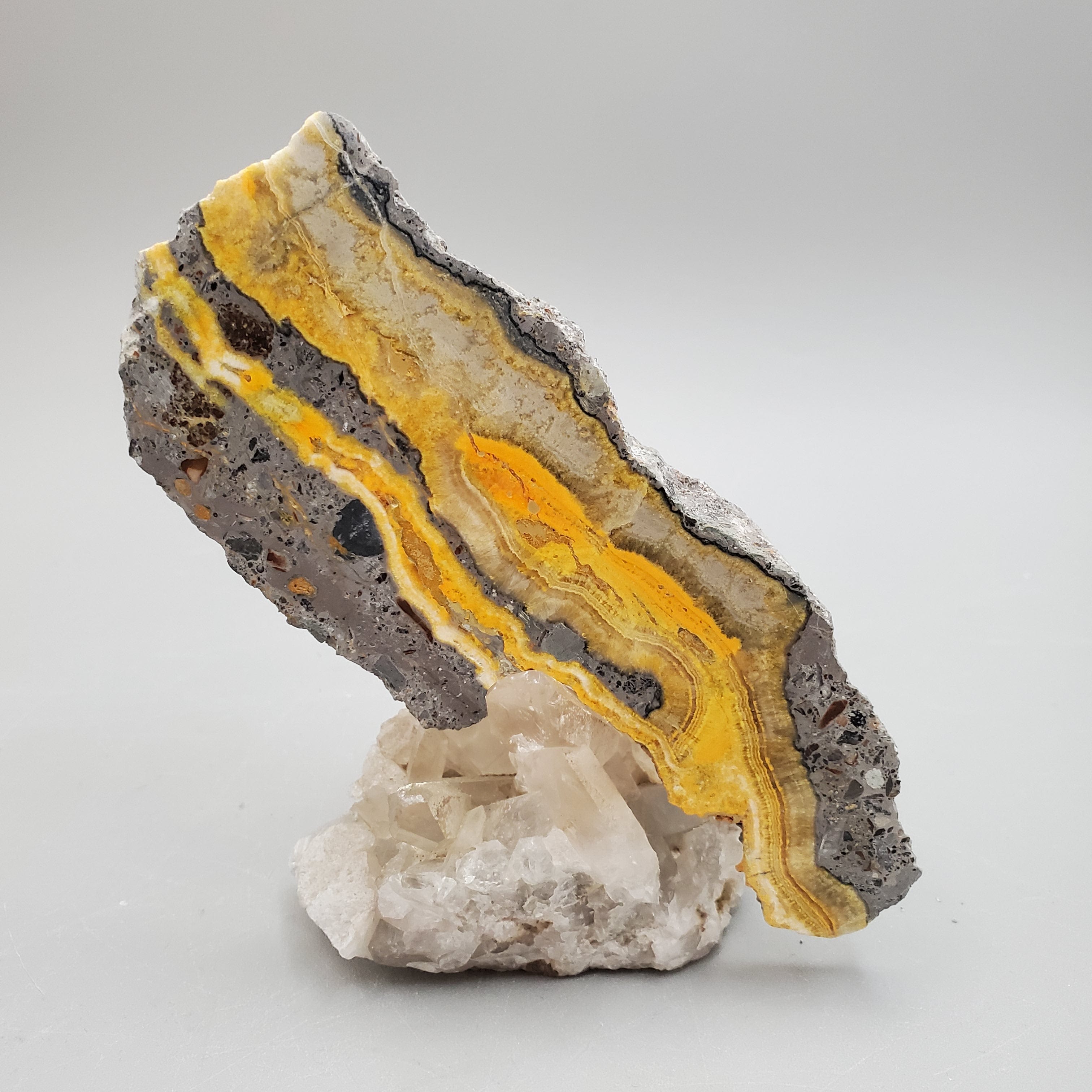 Natural Bumblebee Jasper Slab - Unique Healing Stone for Home Decor, Meditation & Jewelry Making - Premium Polished Gemstone for Collectors & Spiritual Use