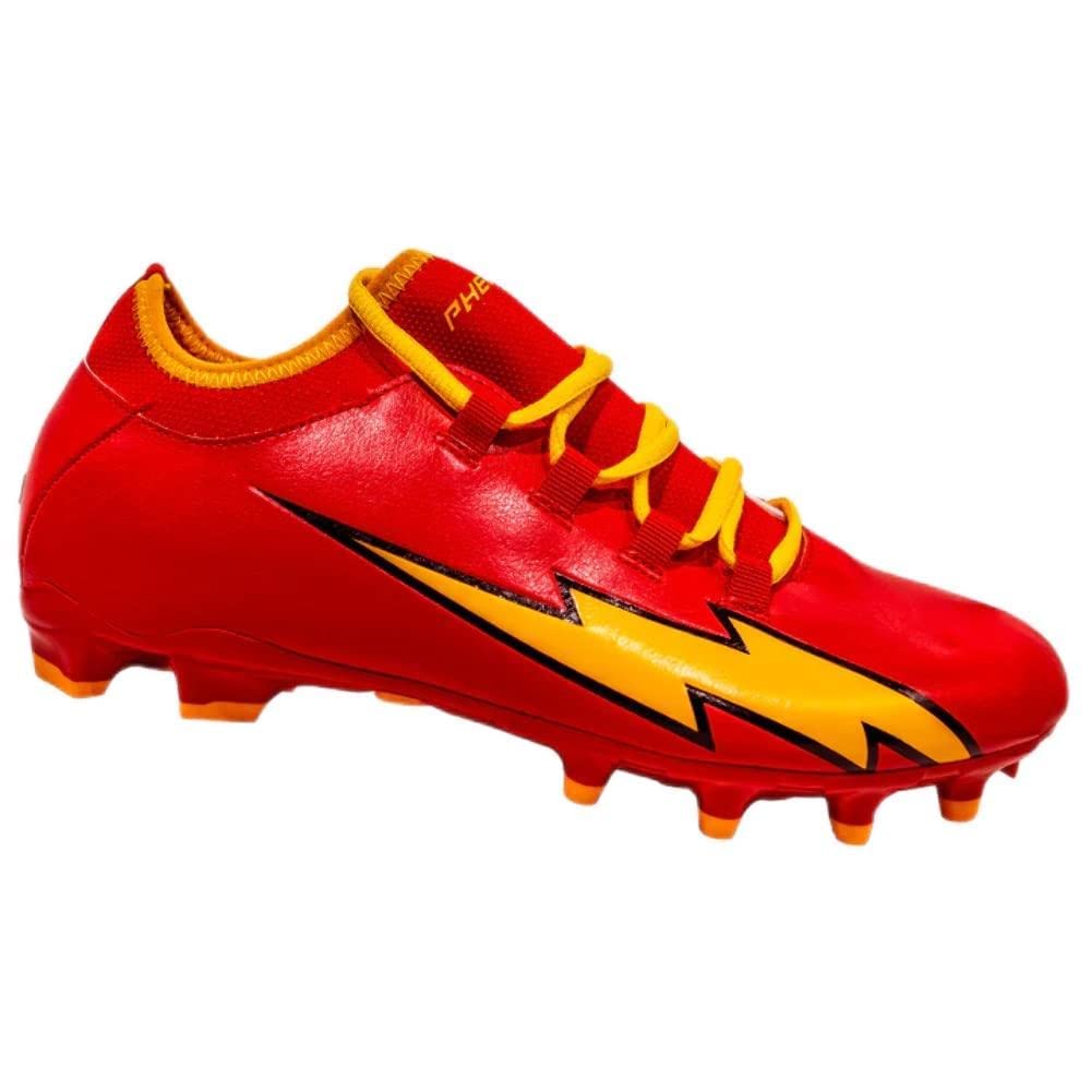 Phenom Elite The Flash Football Cleats - Velocity 2.0 | High Performance Soccer Cleats for Men | Lightweight & Comfortable for Speed & Agility | Perfect for Turf & Grass Fields | Ideal for Training & Competitive Matches