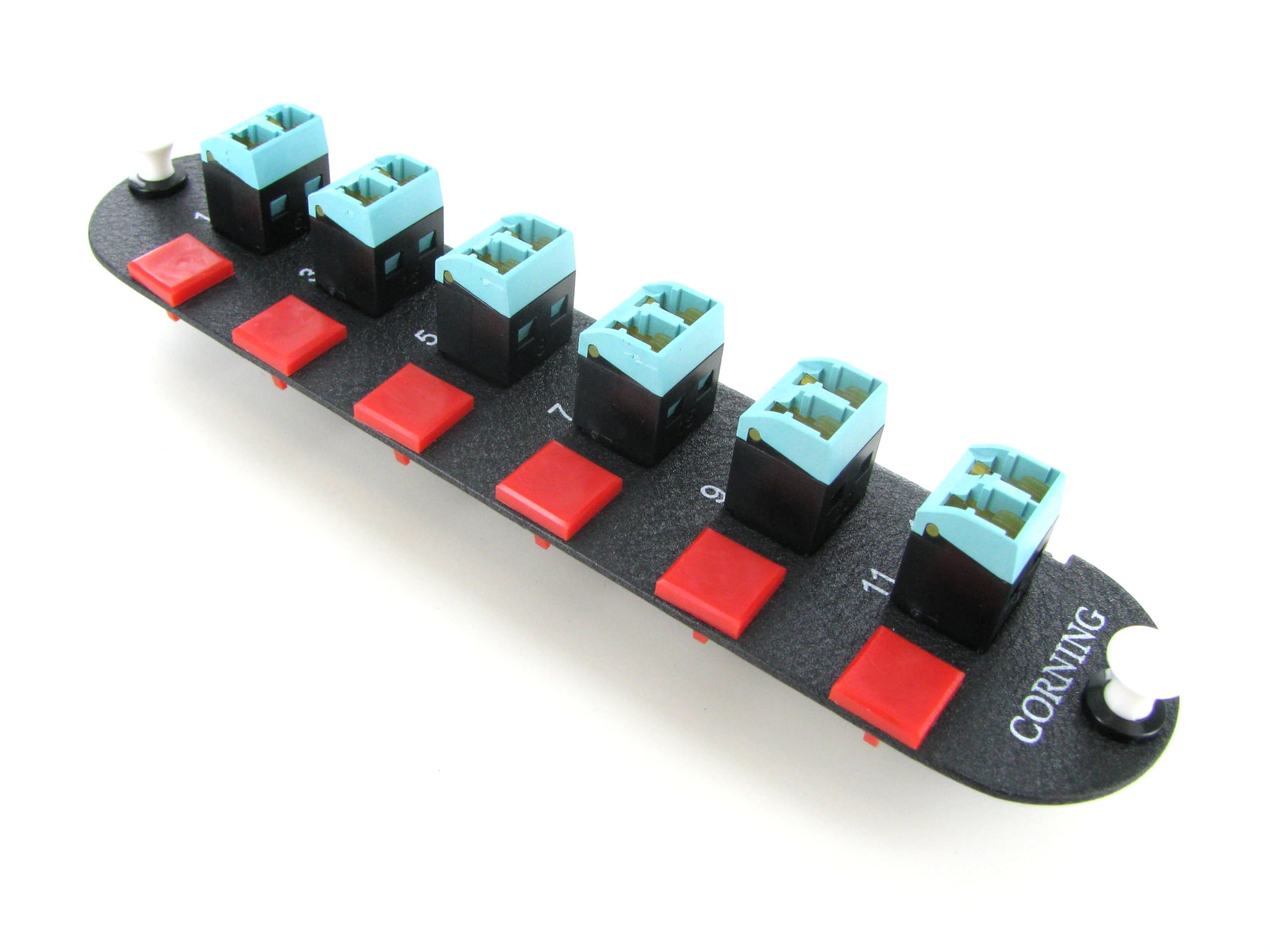 Corning CCH-CP12-AD Fiber Optic Adapter Panel - 6 Port LC Duplex OM3/OM4 Multimode 50um, 12 Fiber Shuttered - Perfect for Data Centers, Server Rooms & Network Installations