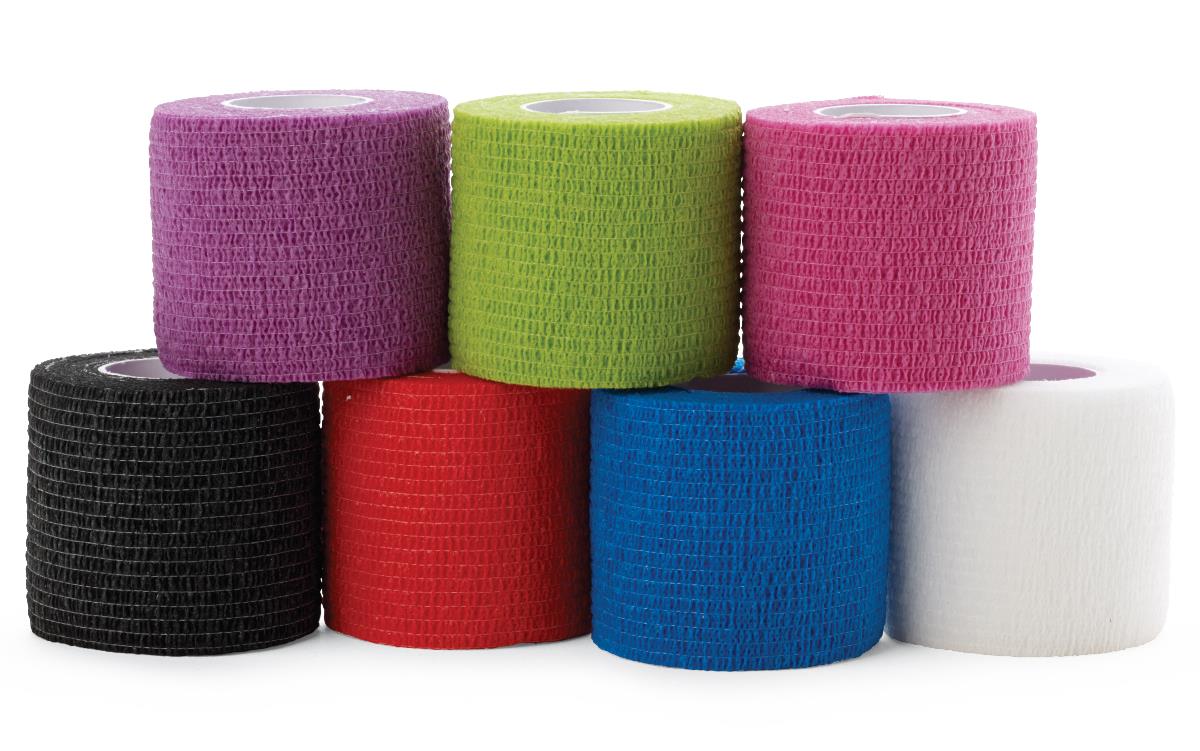 Self Adhesive Cohesive Bandage Wrap - 6 Pack Assorted Colors & Sizes (4