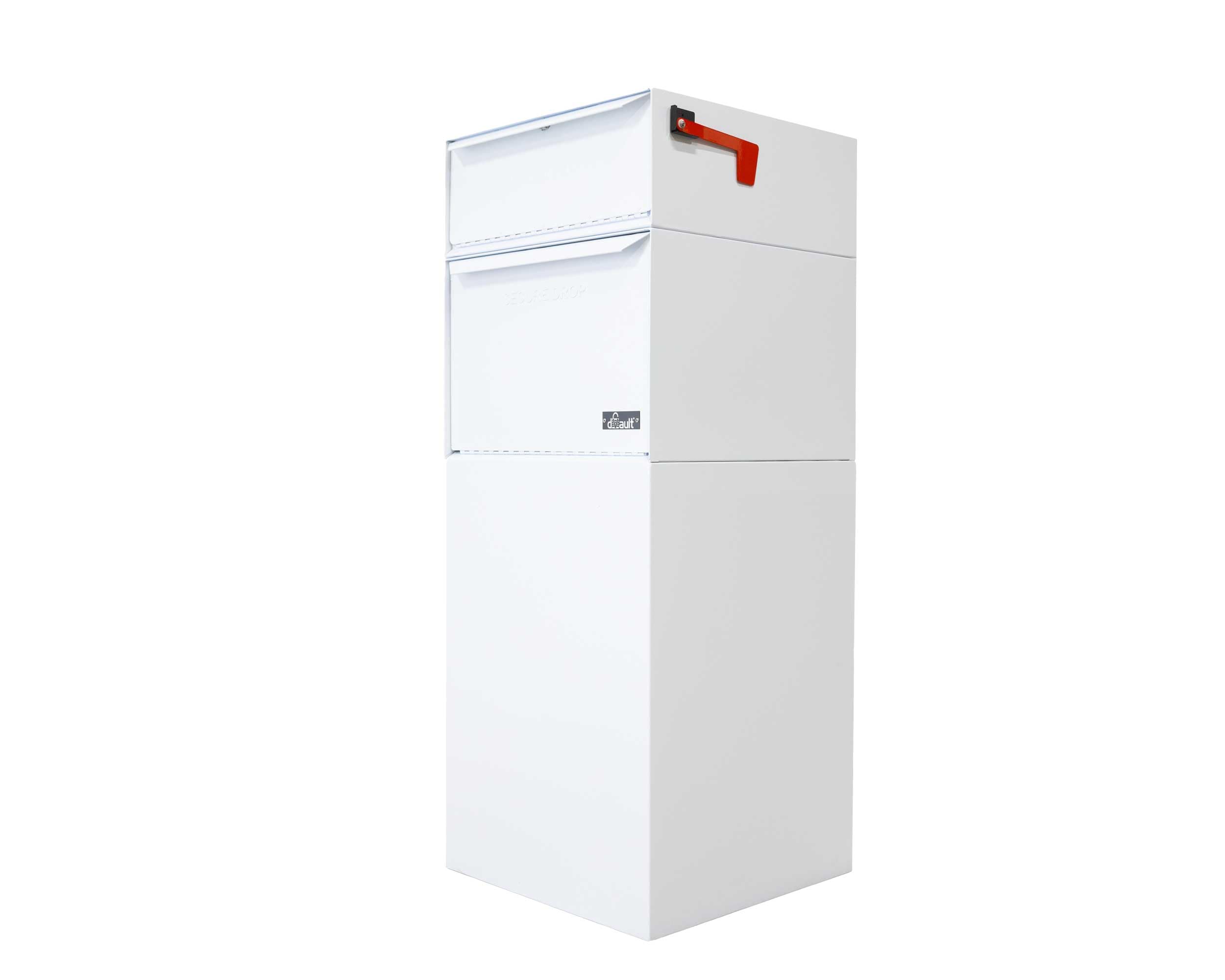 dVault® Full Service Vault DVCS0015 - Secure Locking Mailbox with Package Drop & Letterbox - Weatherproof Curbside Mailbox for Home Security (White) - Perfect for Residential Use, Apartment Buildings & Package Delivery Protection