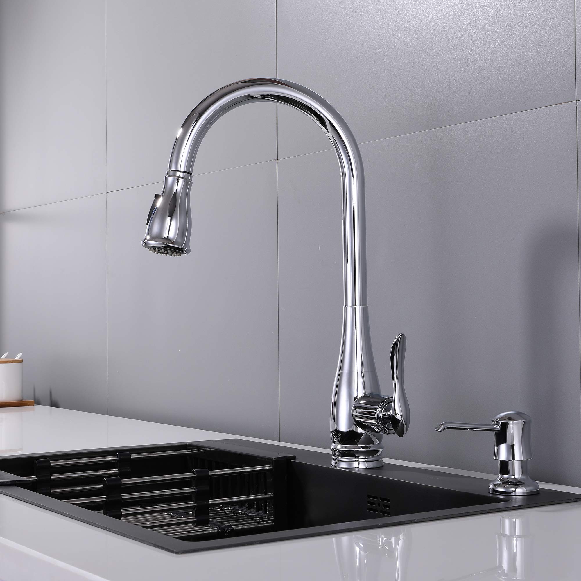 Stainless Steel Kitchen Sink Soap Dispenser with 40