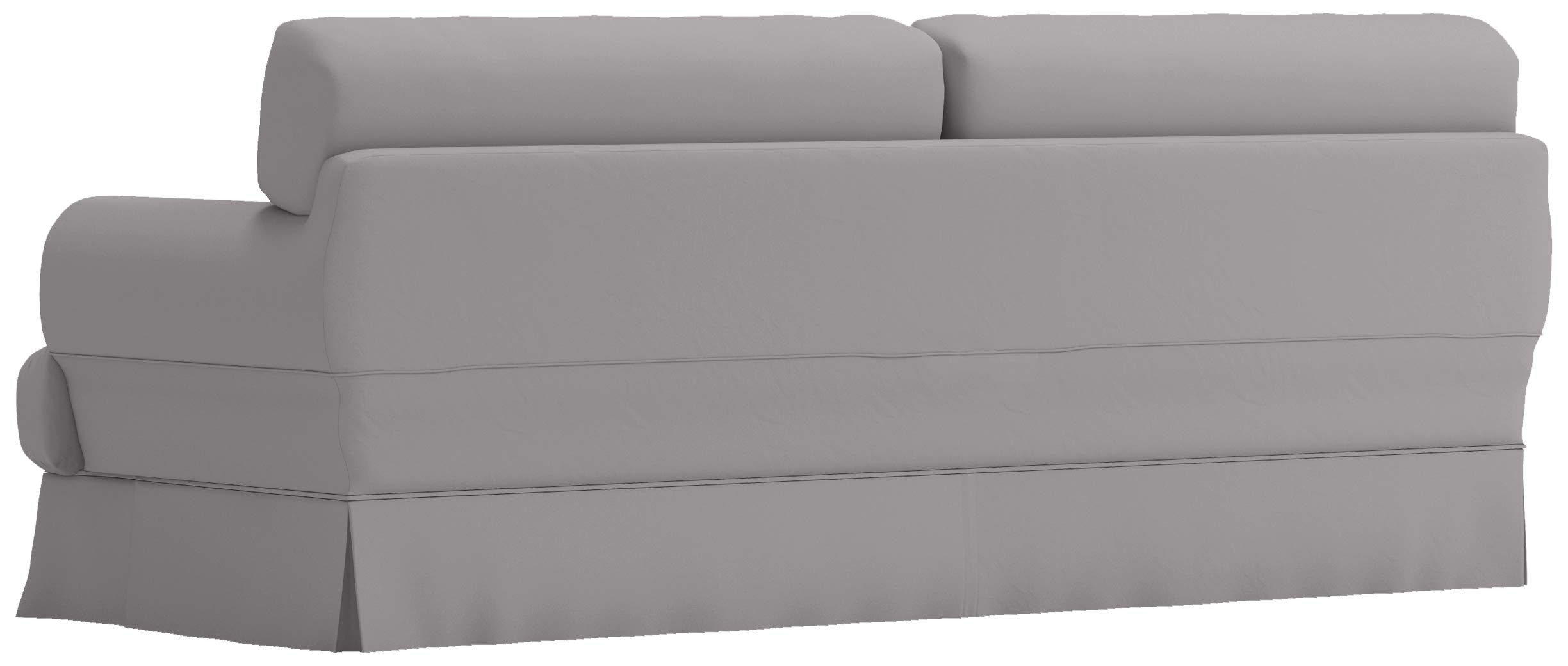 Durable Dense Cotton Sofa Cover for IKEA Hovas 3-Seater - Slip-Resistant Stretchable Furniture Protector (Gray) - Perfect for Living Room, Family Room & Home Decor Protection