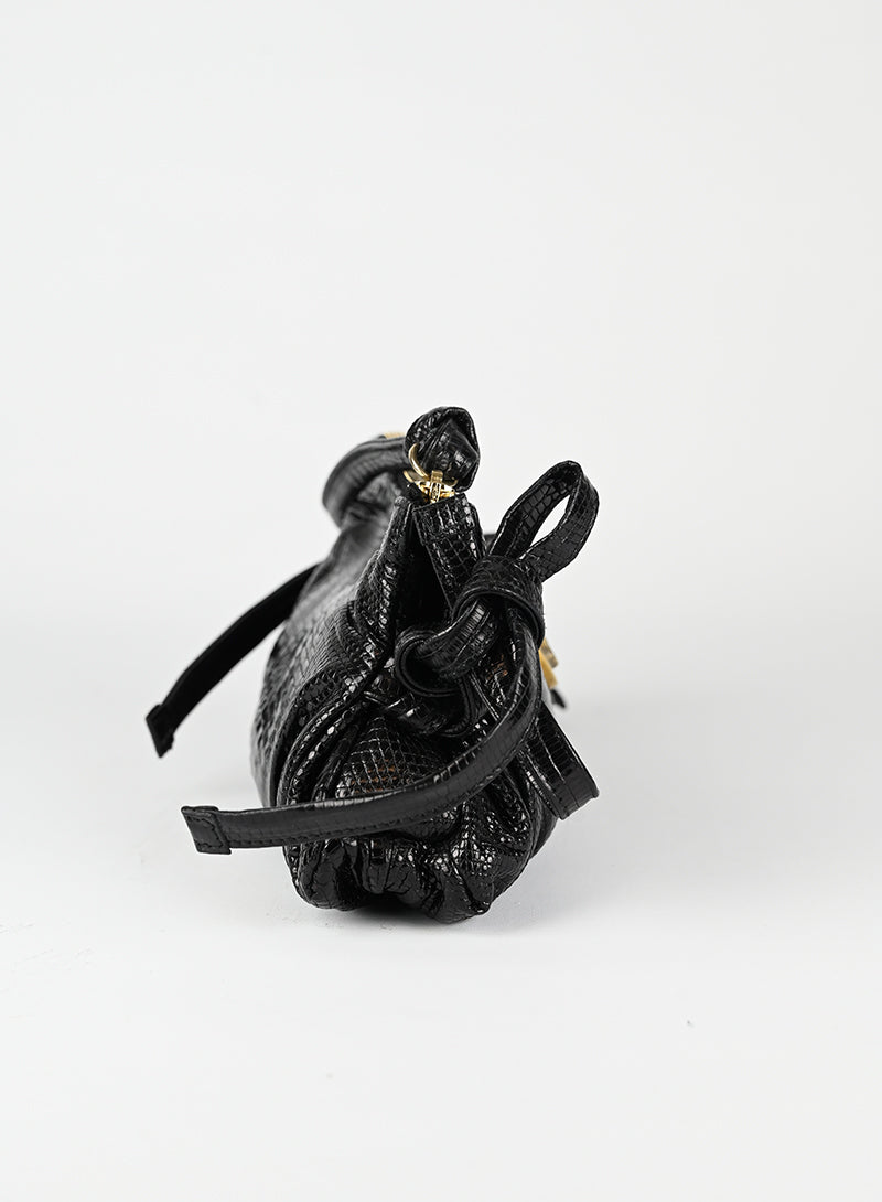 Luxury Gucci Black Lizard Leather Handbag for Women - Perfect for Evening Parties, Business Meetings & Fashion Events