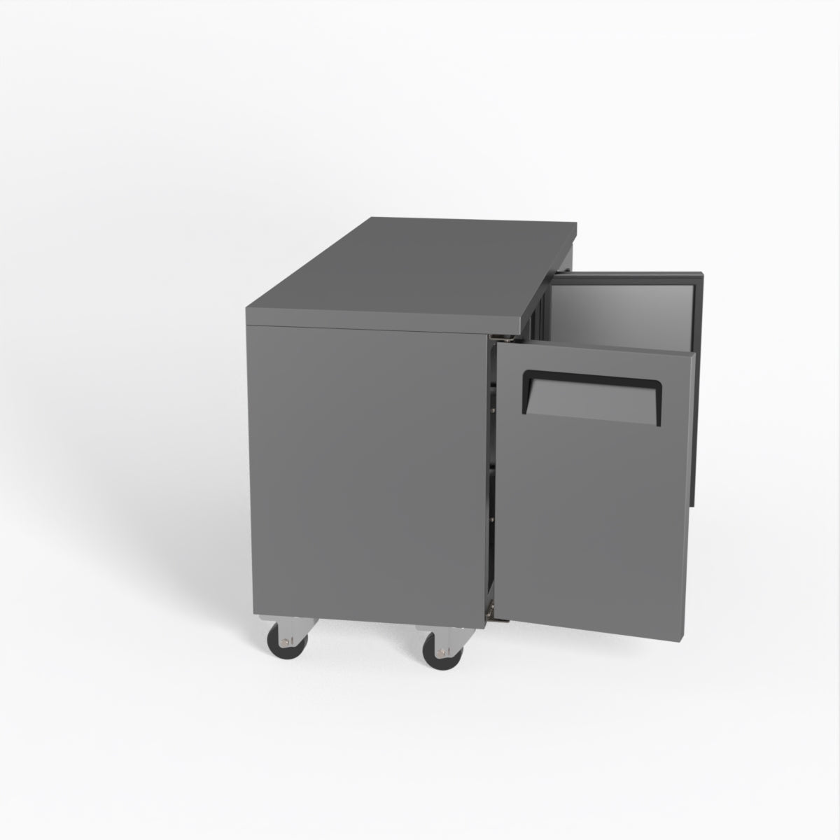 Commercial Refrigerator - AG Two Door Under Counter Fridge for Restaurants, Bars & Kitchens | Energy Efficient Stainless Steel Worktop Freezer with Adjustable Shelves